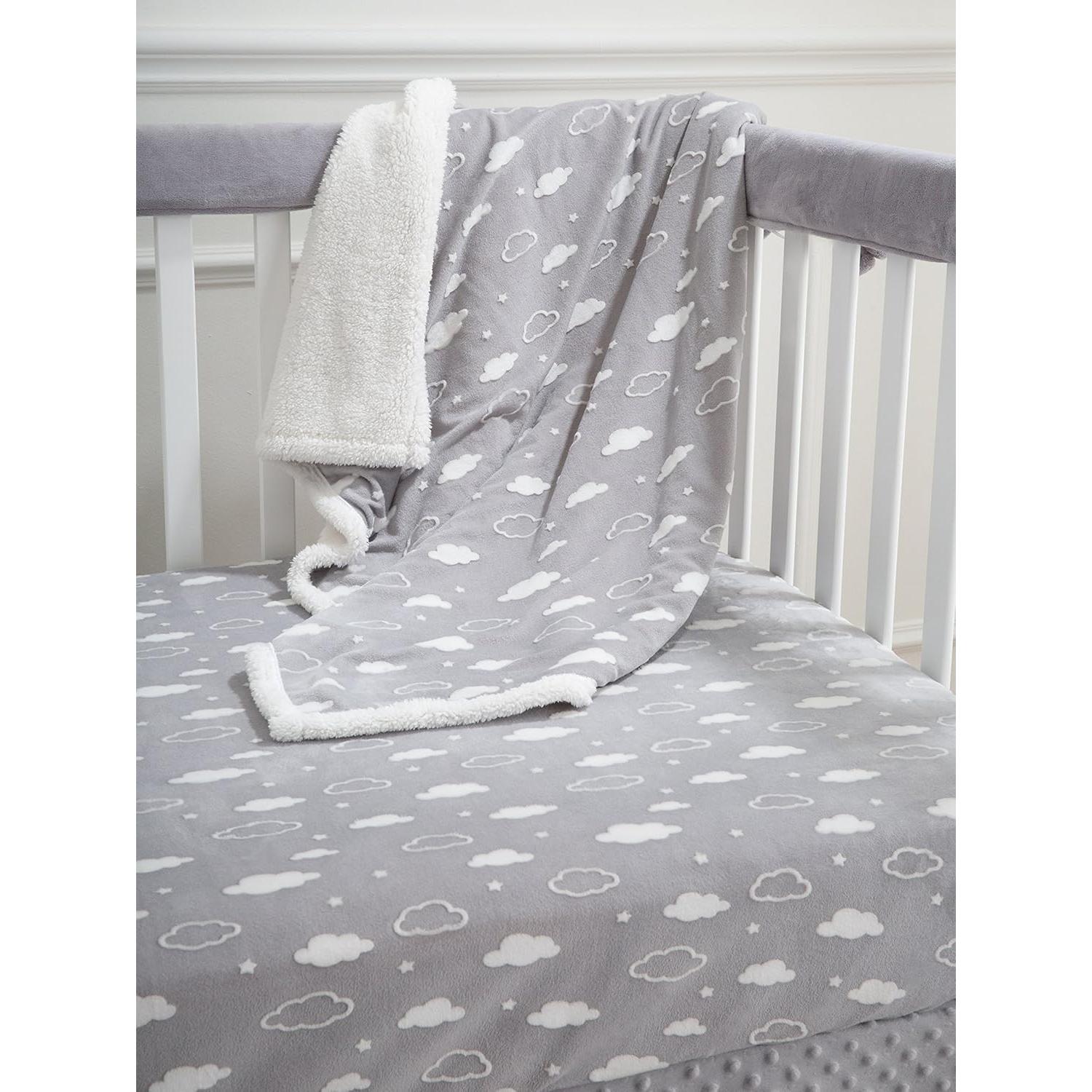 Sábana Ajustable Chenille Suave American Baby 71.1x132.1cm Gris