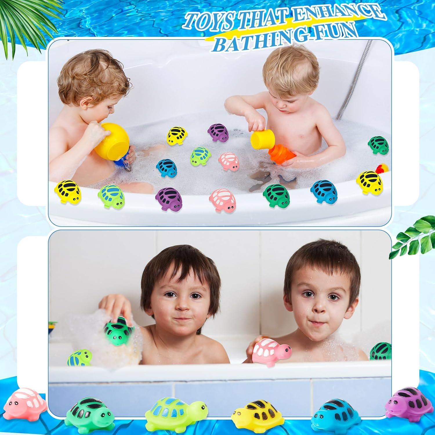 Juguetes de Baño DEEKIN Tortugas 24 Piezas 6 Colores