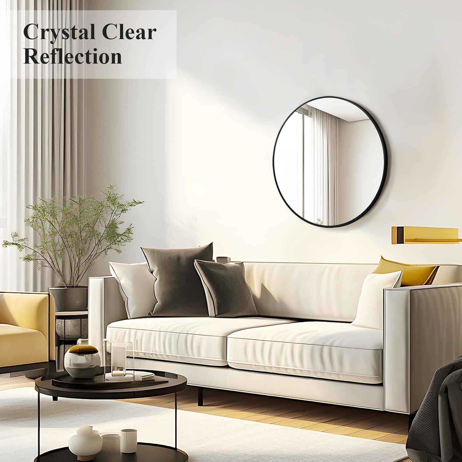 Espejo Circular Negro Fabuday 45.72 cm para Decoración de Pared