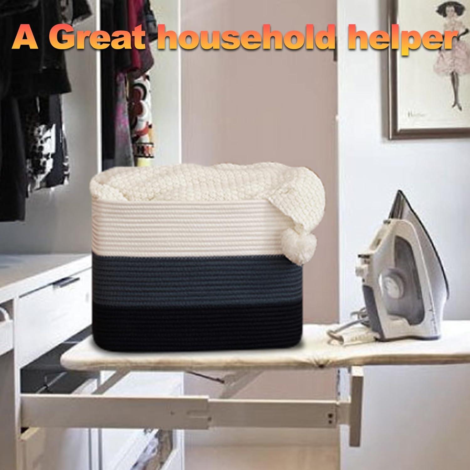 Cestas de Almacenamiento Tejidas SIXDOVE 42L 2 Unidades Azul