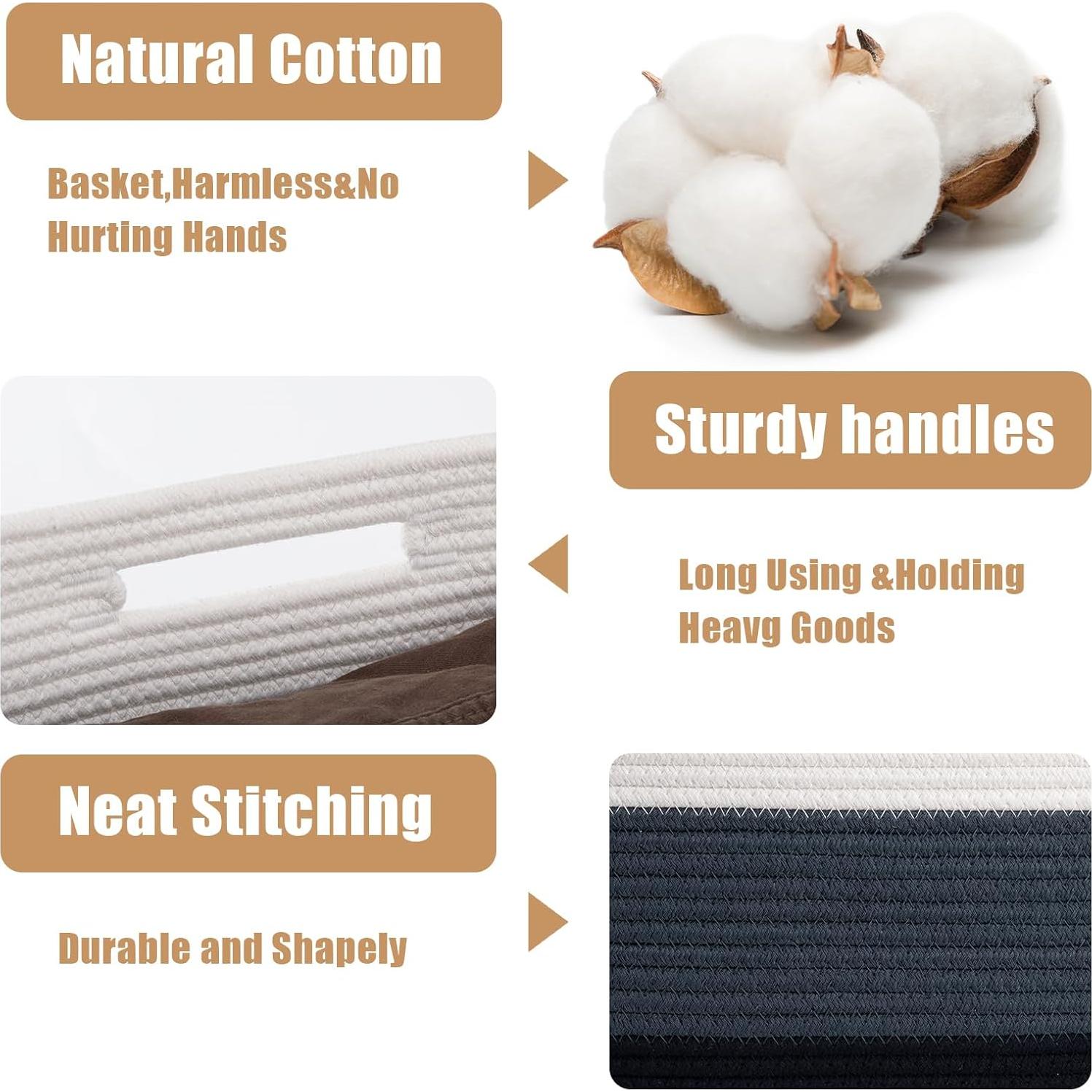 Cestas de Almacenamiento Tejidas SIXDOVE 42L 2 Unidades Azul