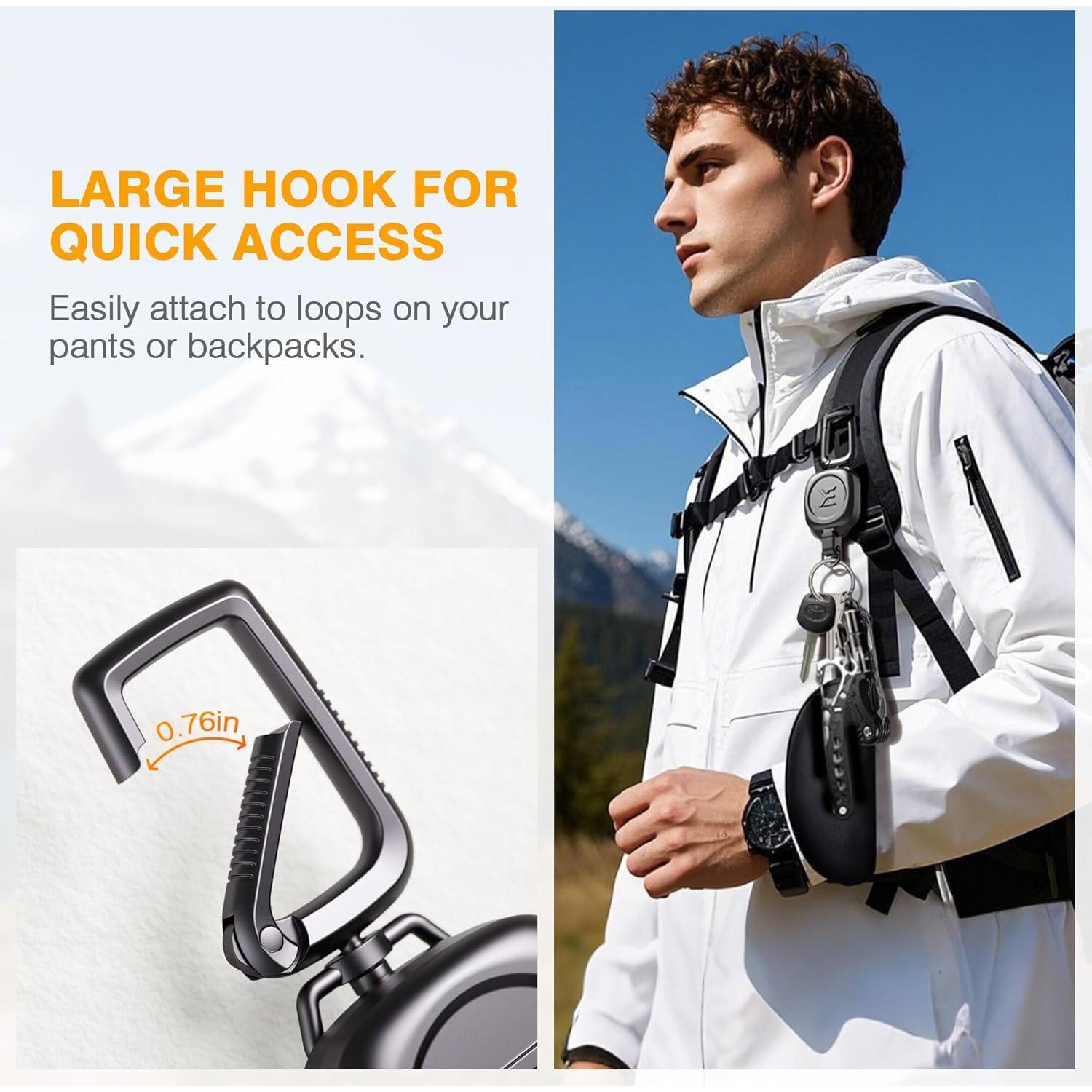 Soporte Retráctil ELV para Llaves e Identificaciones - Metal