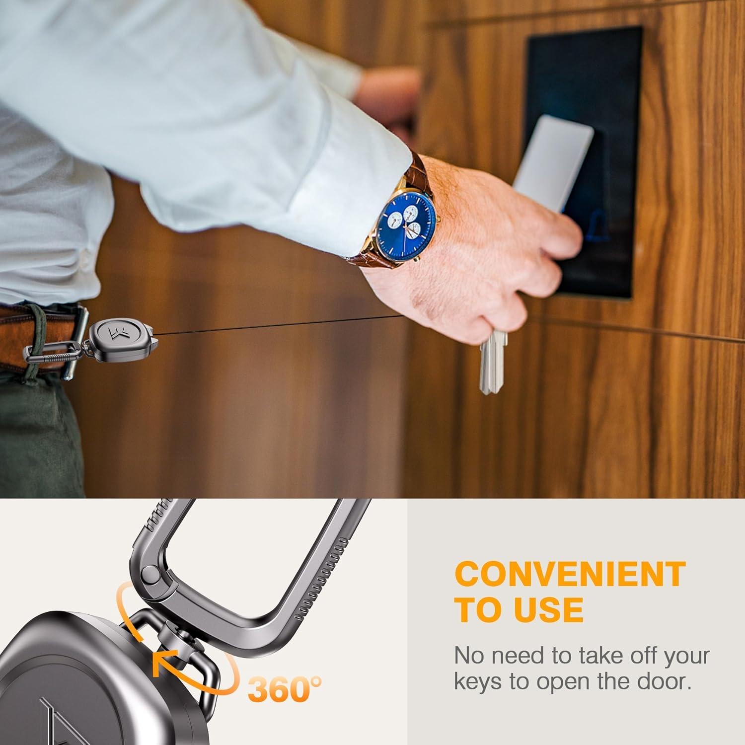 Soporte Retráctil ELV para Llaves e Identificaciones - Metal