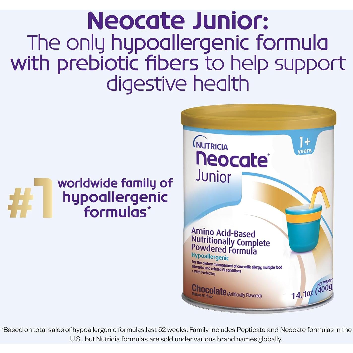 Nutricia Neocate Junior Fórmula Hipoalergénica Chocolate 400g