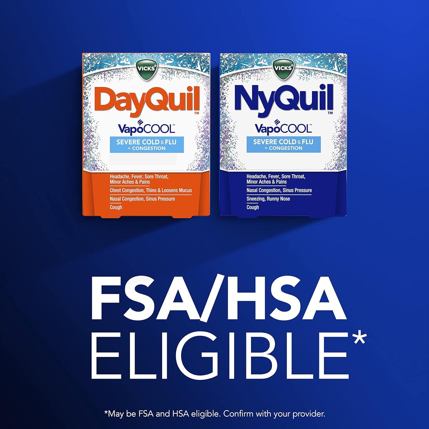 Vicks DayQuil y NyQuil VapoCOOL SEVERE 24 Contenido