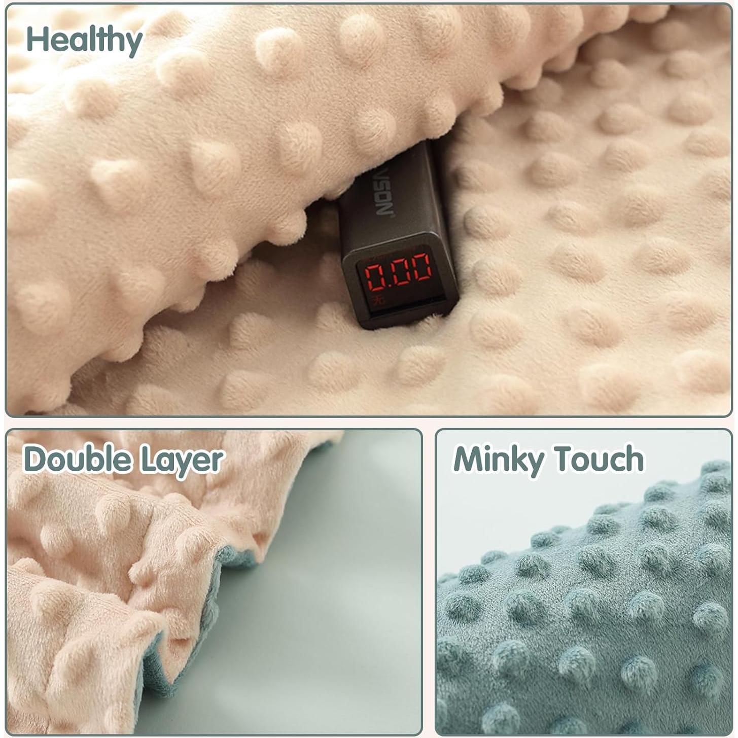 Manta para Bebé Kmilro 75x100cm Suave Doble Capa Azul