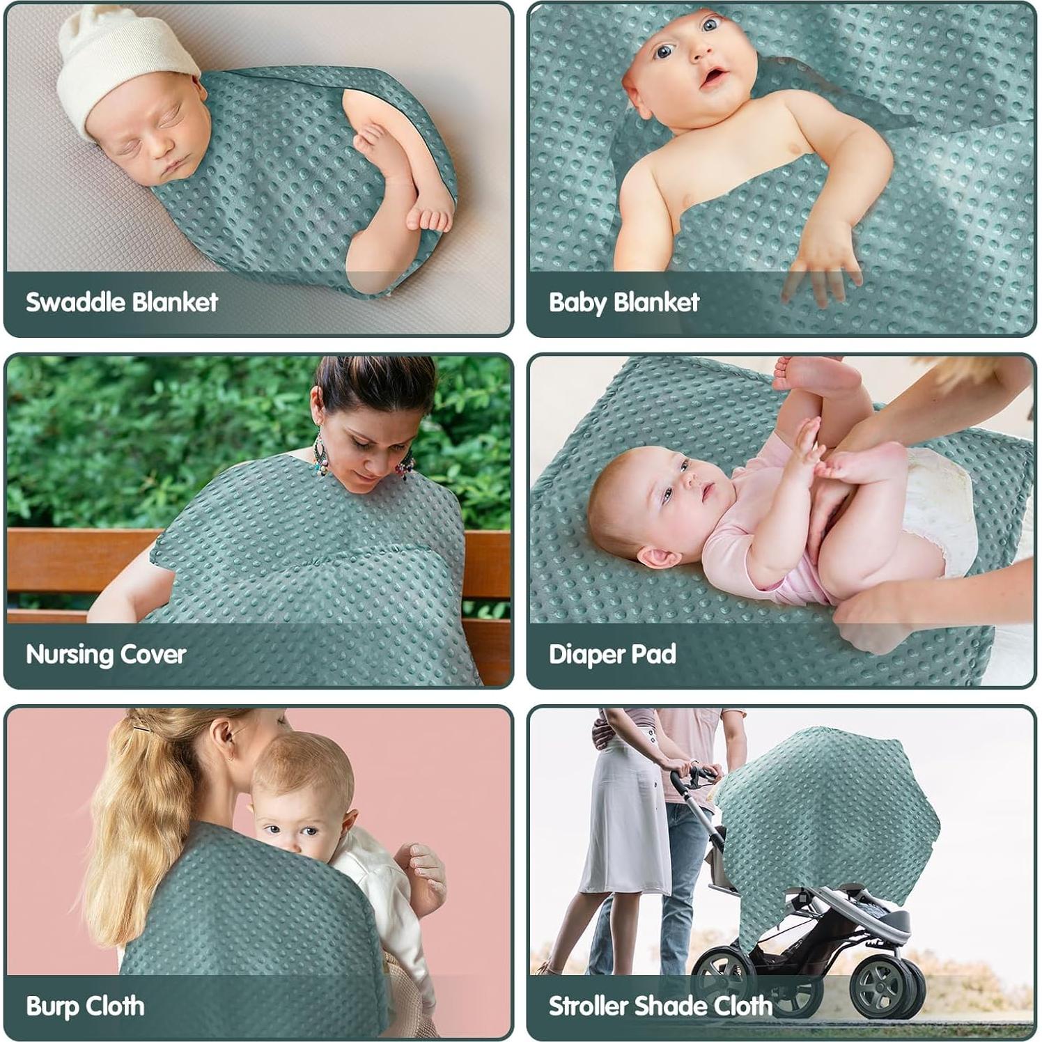 Manta para Bebé Kmilro 75x100cm Suave Doble Capa Azul