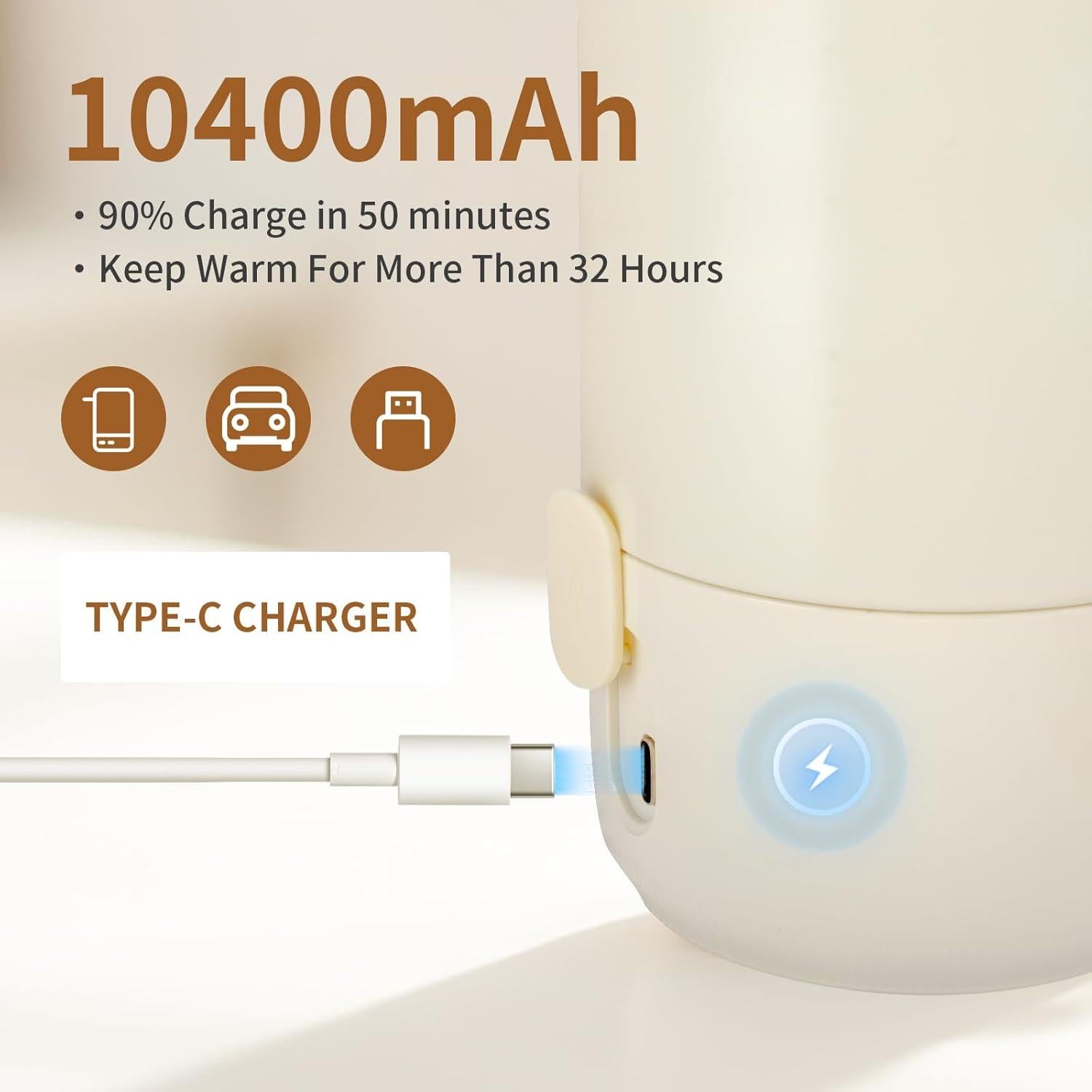 Calentador de Leche Portátil Dudumom 120W 0.85kg para Bebés