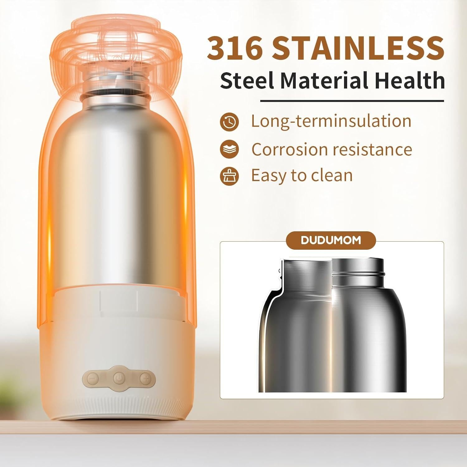 Calentador de Leche Portátil Dudumom 120W 0.85kg para Bebés