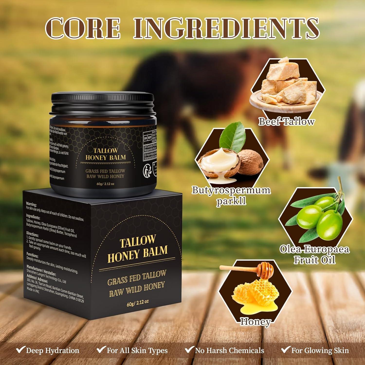 Bálsamo Hidratante Facial y Corporal MEIDU 60g - Grasa de Res Orgánica