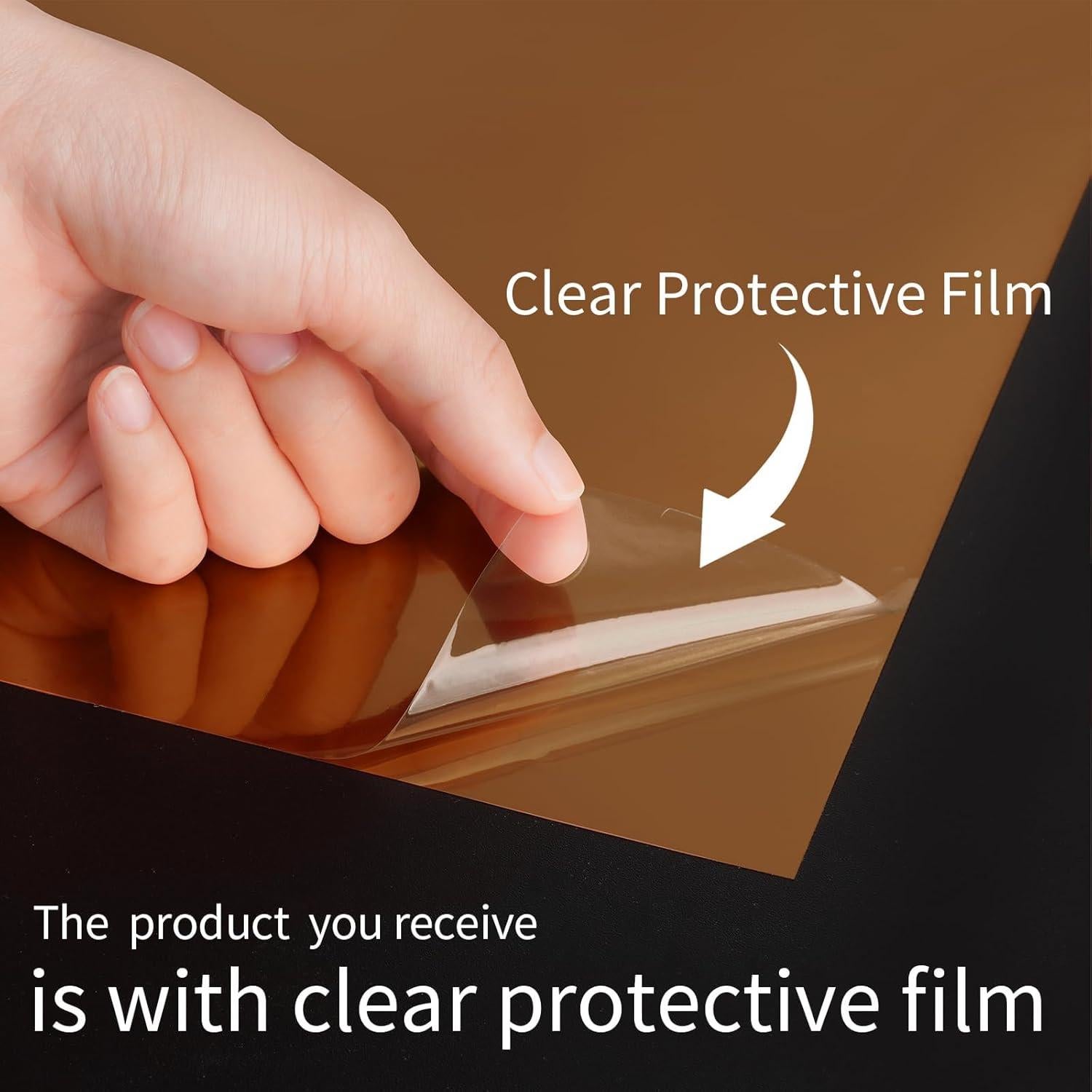 Vinilo Permanente Espejo Marrón FunStick 30.48x203.2cm