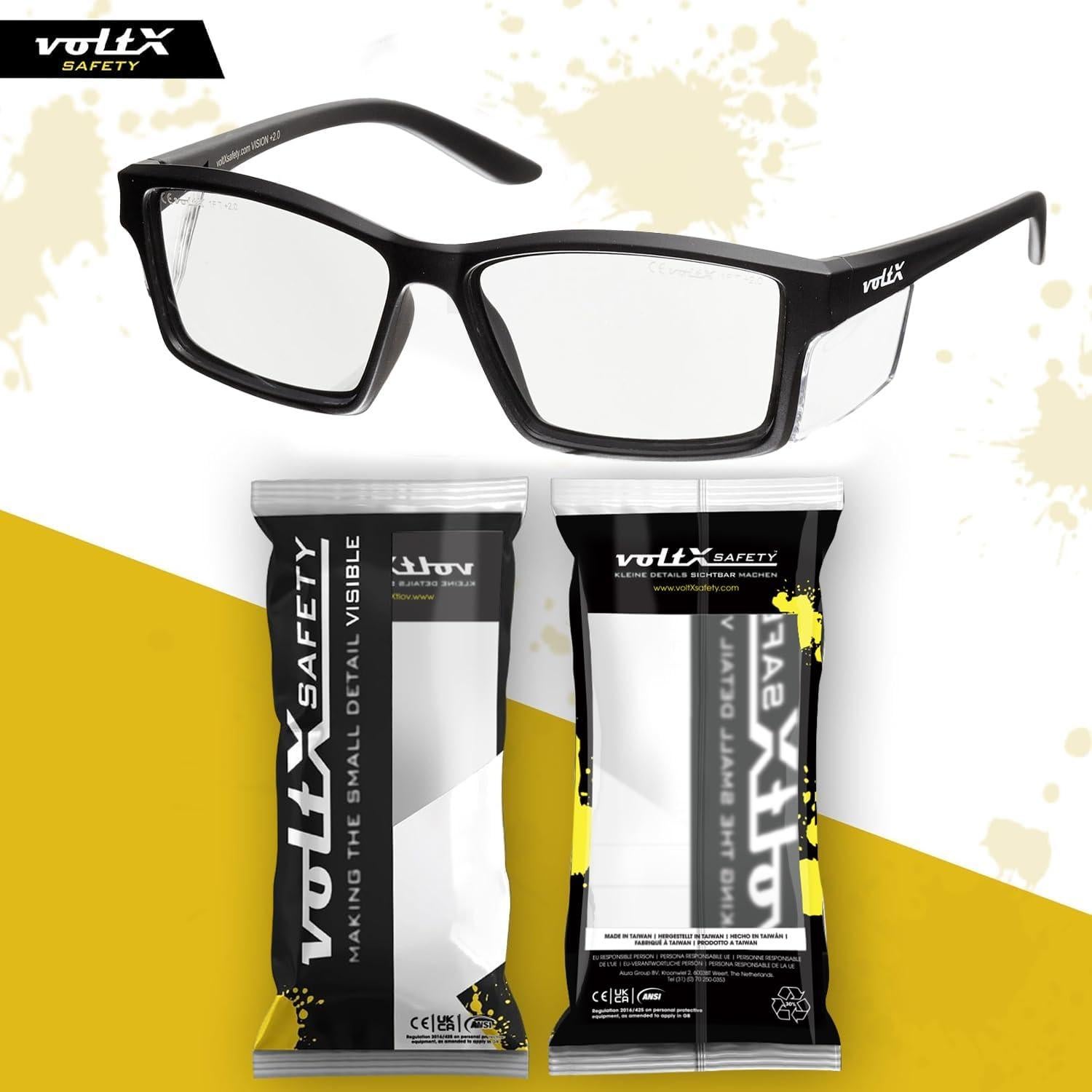 Gafas de Seguridad VoltX +1.0 Dioptría Lente Clara UV400