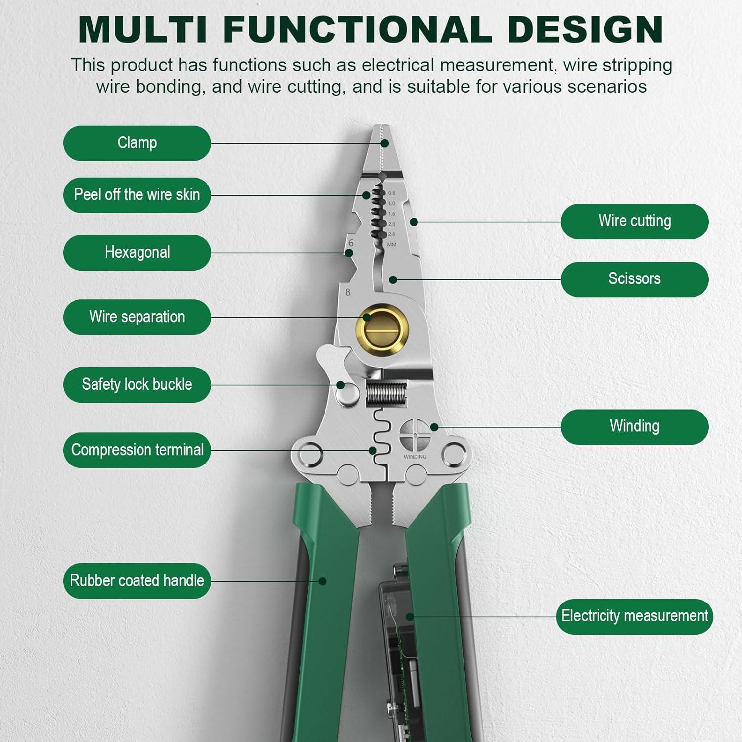 Destripador de Cables 8 en 1 Polsmtx - Alicate Multifuncional