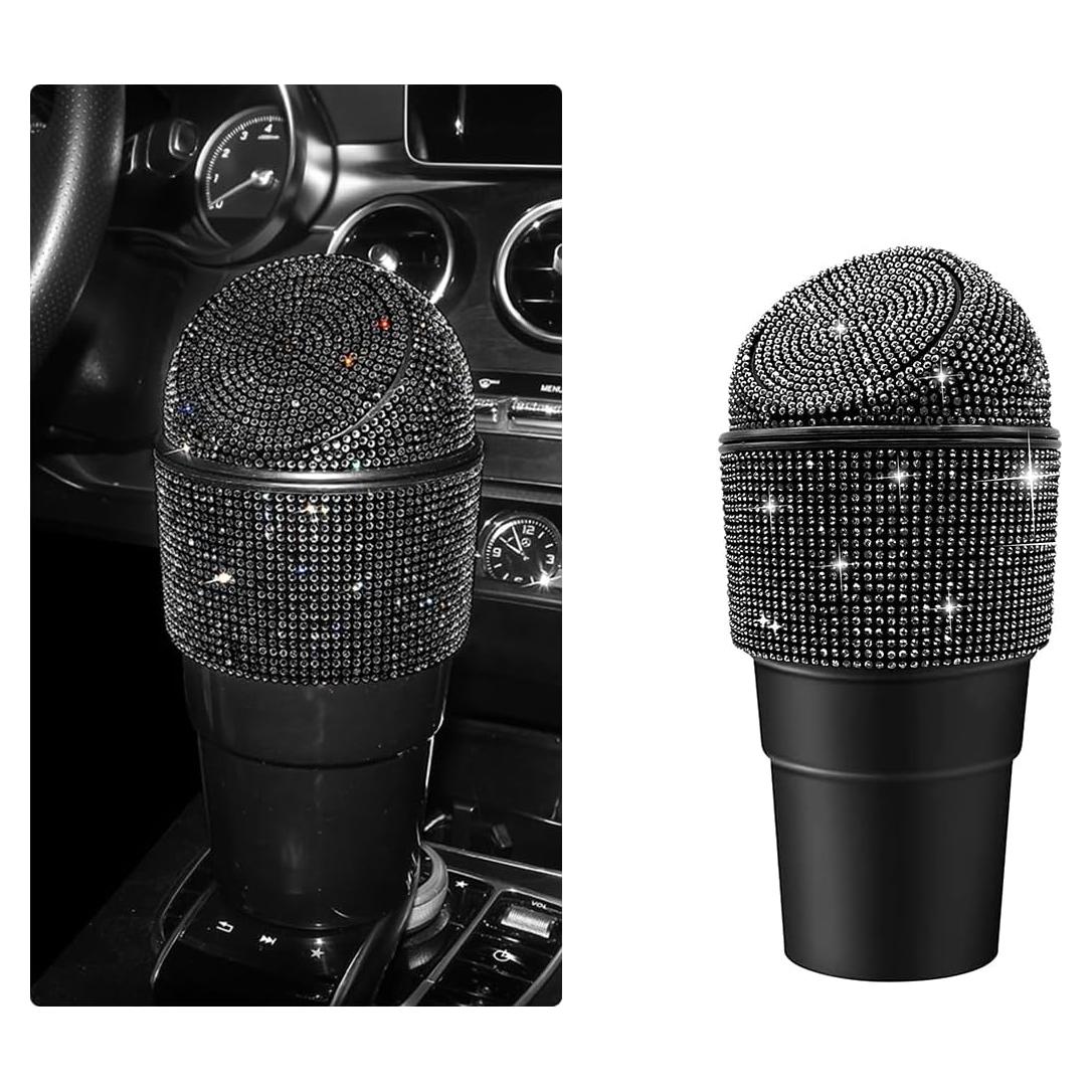 Bote de Basura para Auto Yourkar Brillante con Tapa Negra