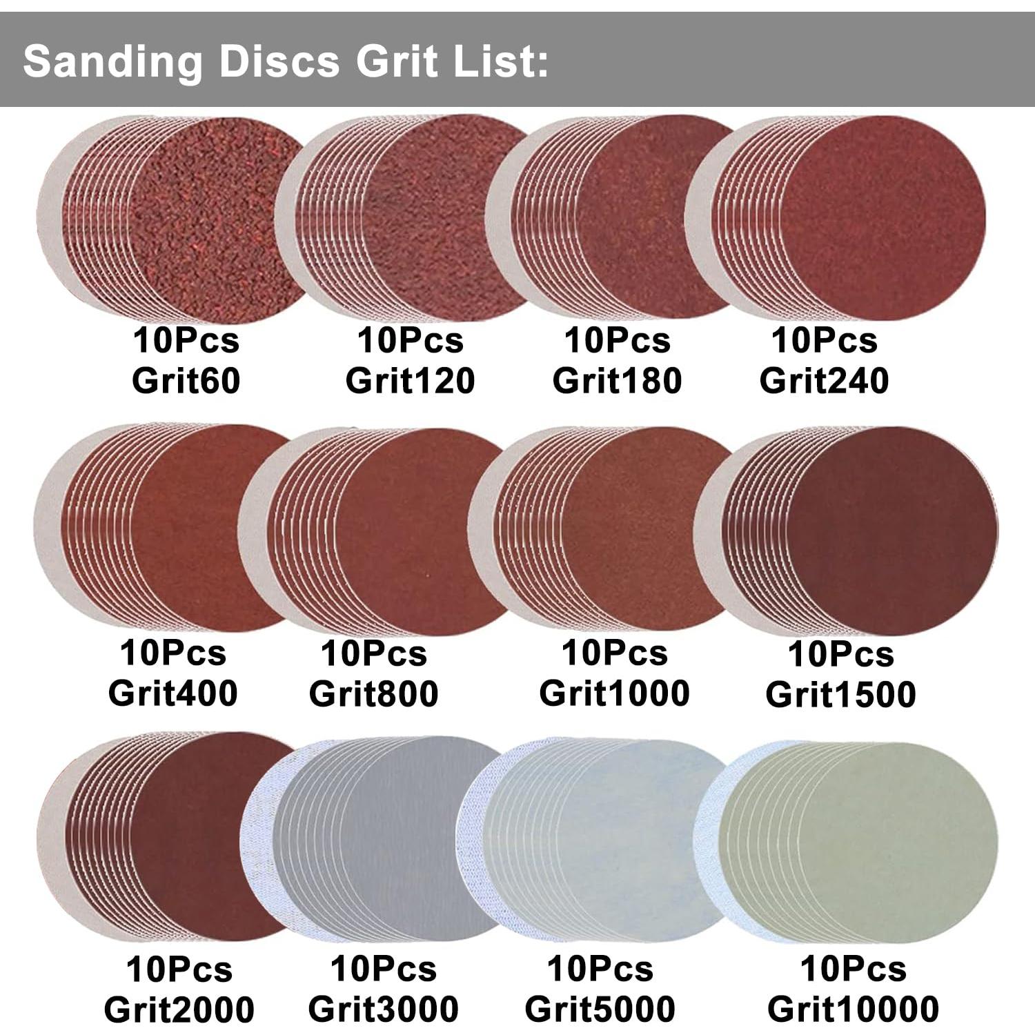 Kit de Restauración de Faros Rvetol 120 Pcs Discos Lijado 3"