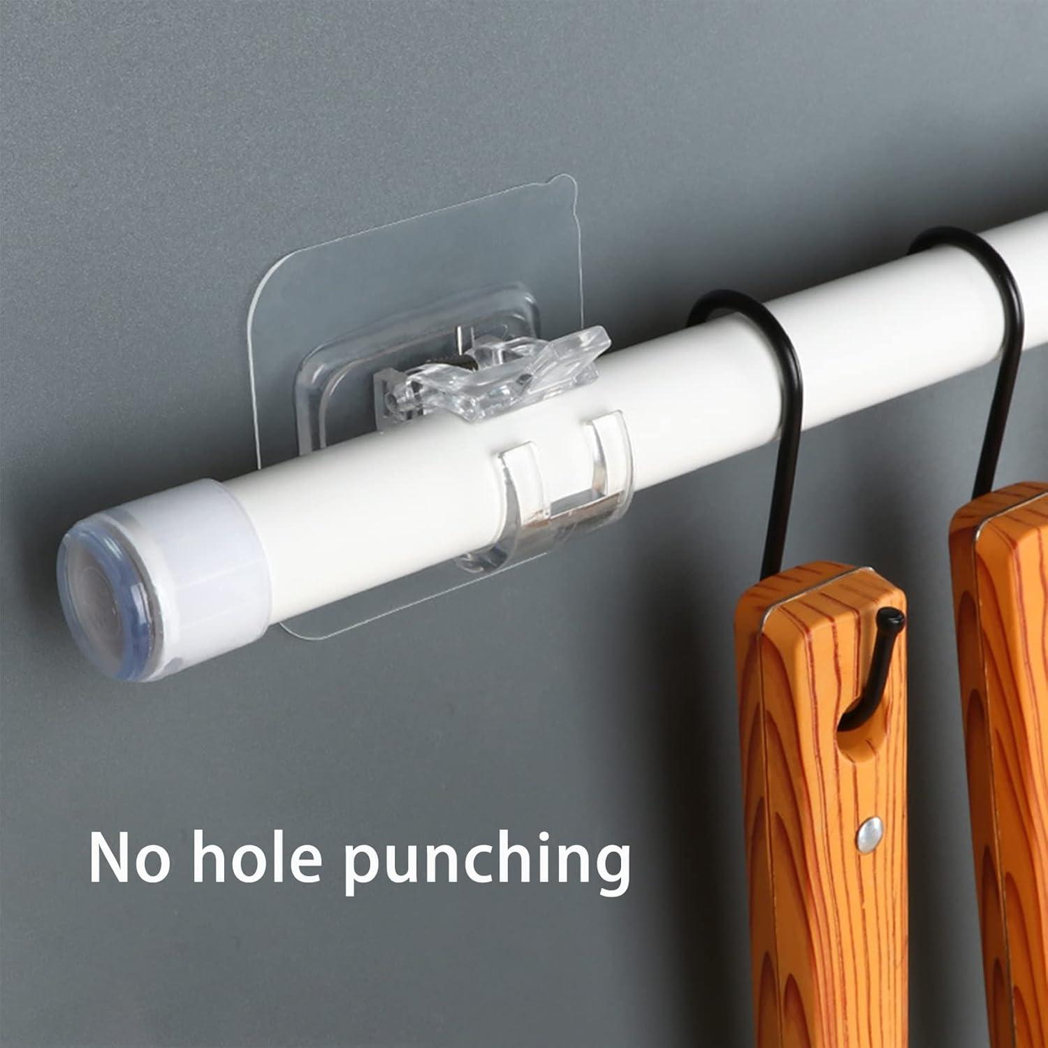 10 Soportes Adhesivos para Varillas de Cortina MaoMaoCha