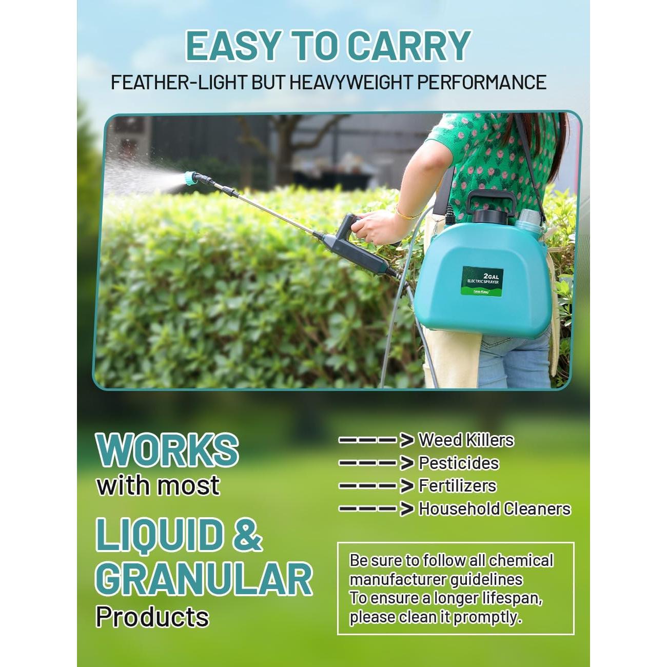 Pulverizador a Batería 2 Galones SideKing con Varilla 81.28 cm