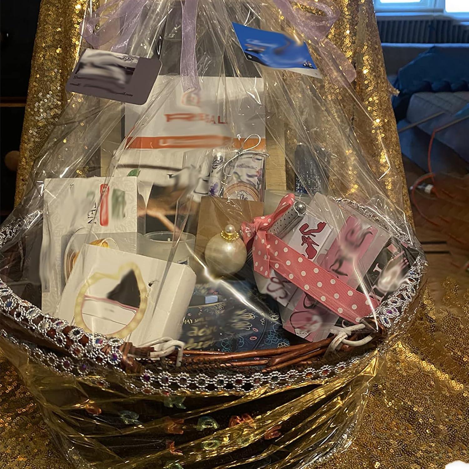 Cesta Tejida de Mimbre KINJOEK con Forro de Lino 35.8x27.9cm