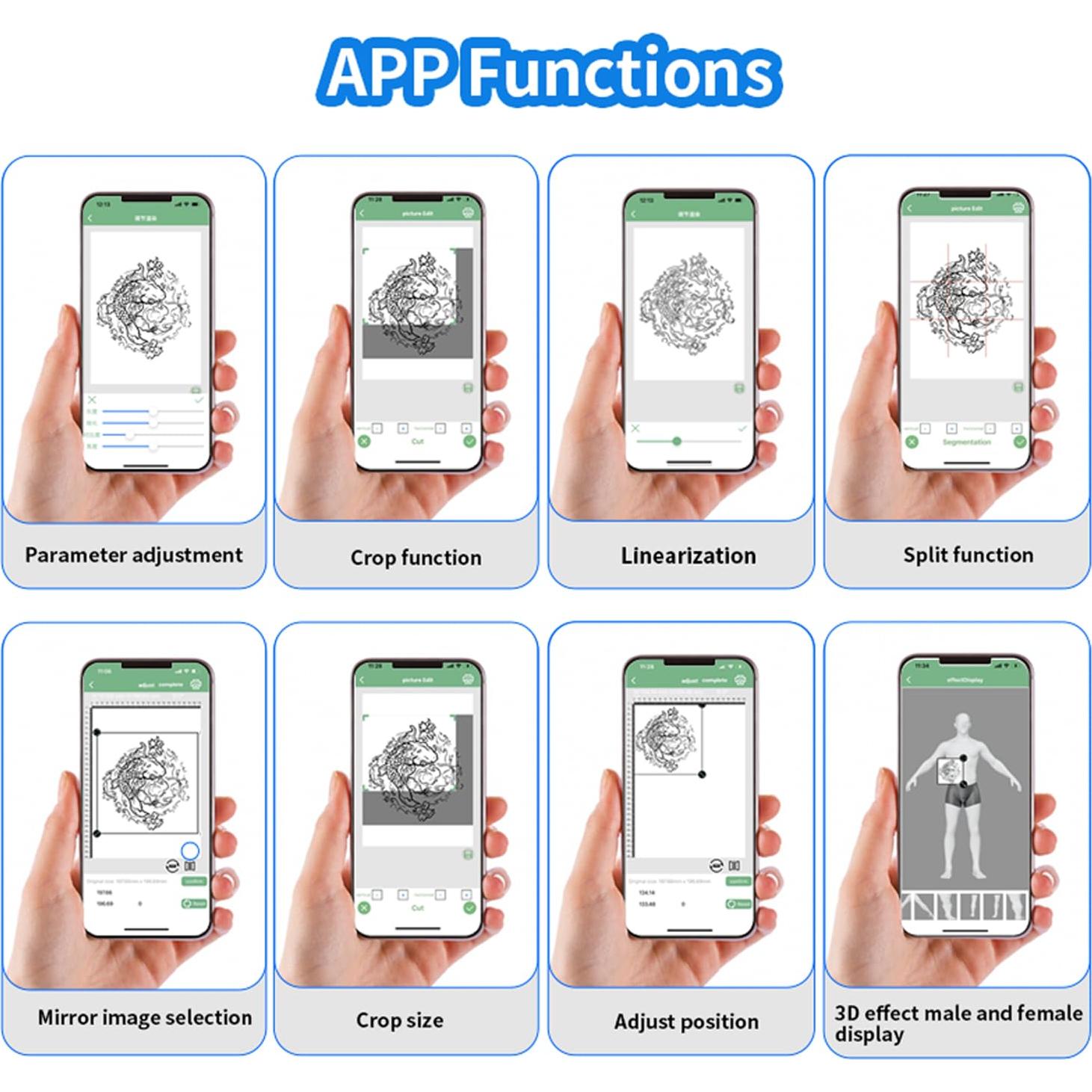 Impresora de Plantillas de Tatuaje YILONG ATS886 Inalámbrica Bluetooth