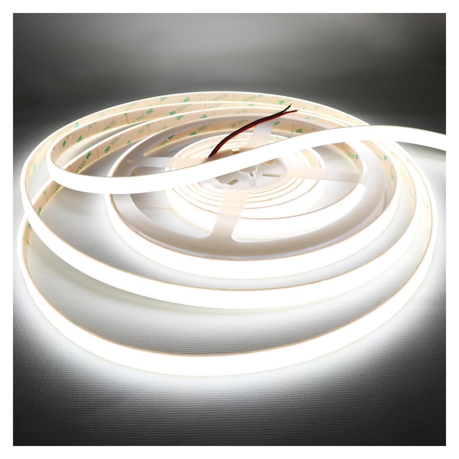 Tira de luces LED COB blanca 5m IP67 6000K 528 LEDs/m LEDENET