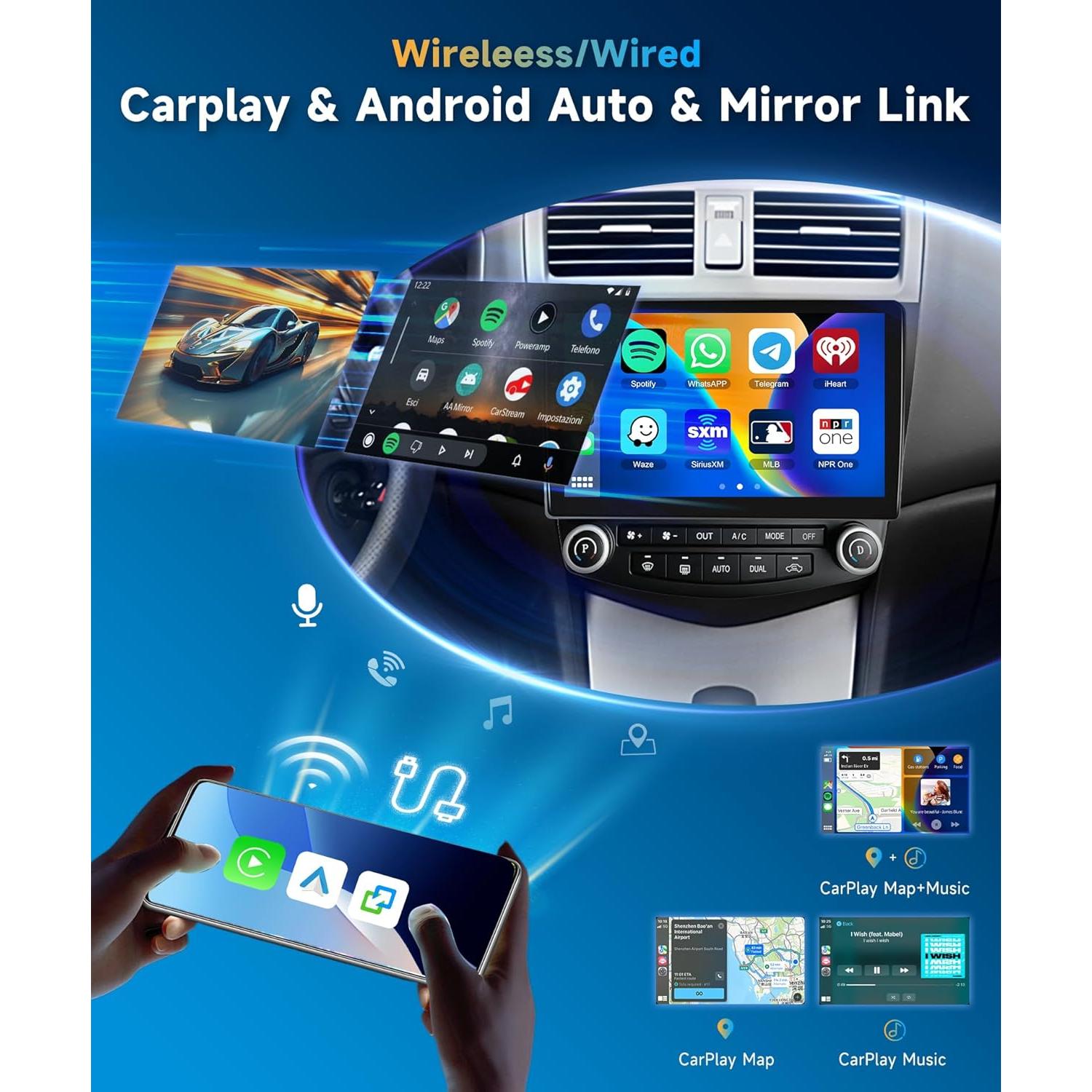 Radio de Coche Android 10.1" METEESER para Honda Accord 2003-2007