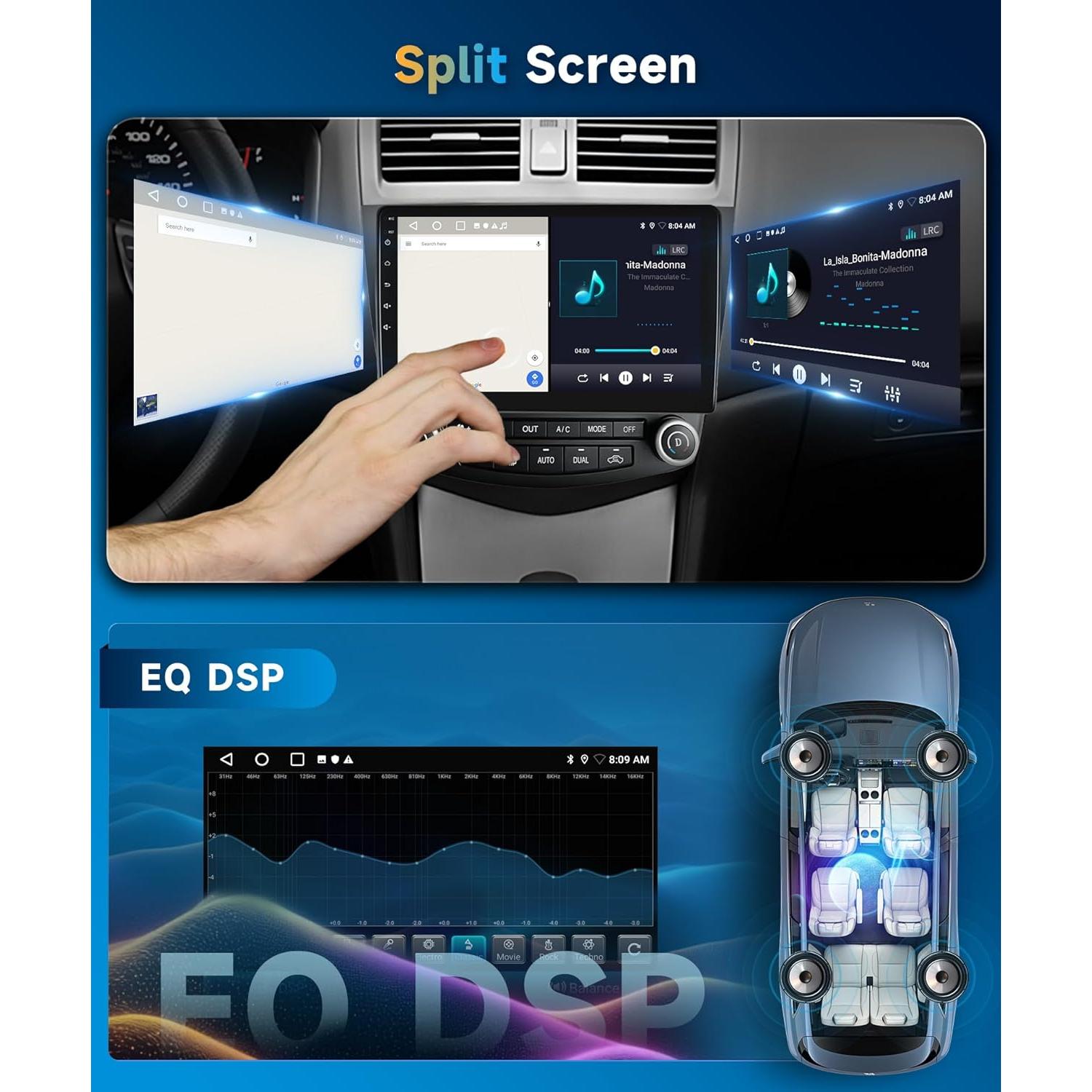 Radio de Coche Android 10.1" METEESER para Honda Accord 2003-2007