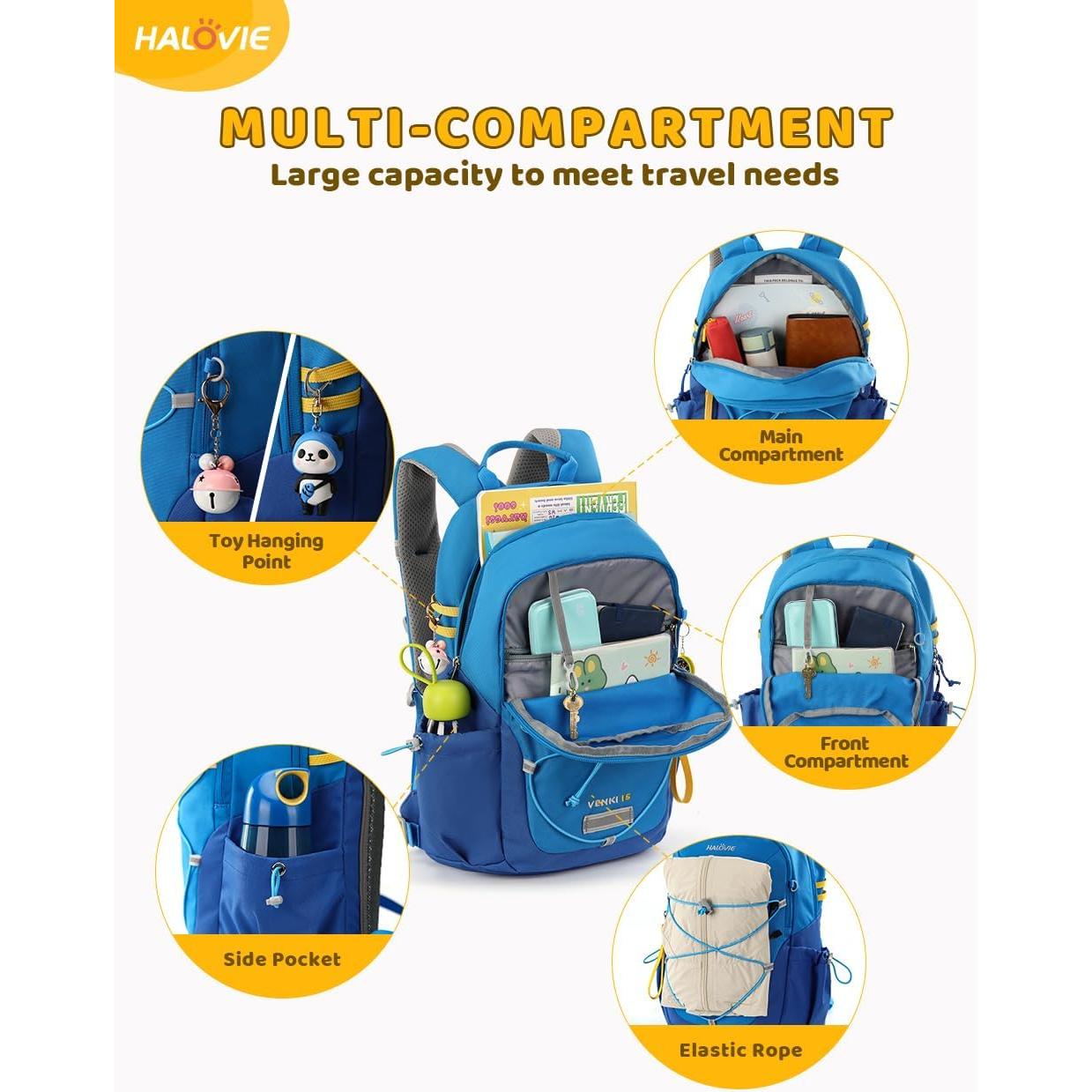 Mochila HALOVIE para Niños VENKI15 Azul 15L Ergonómica