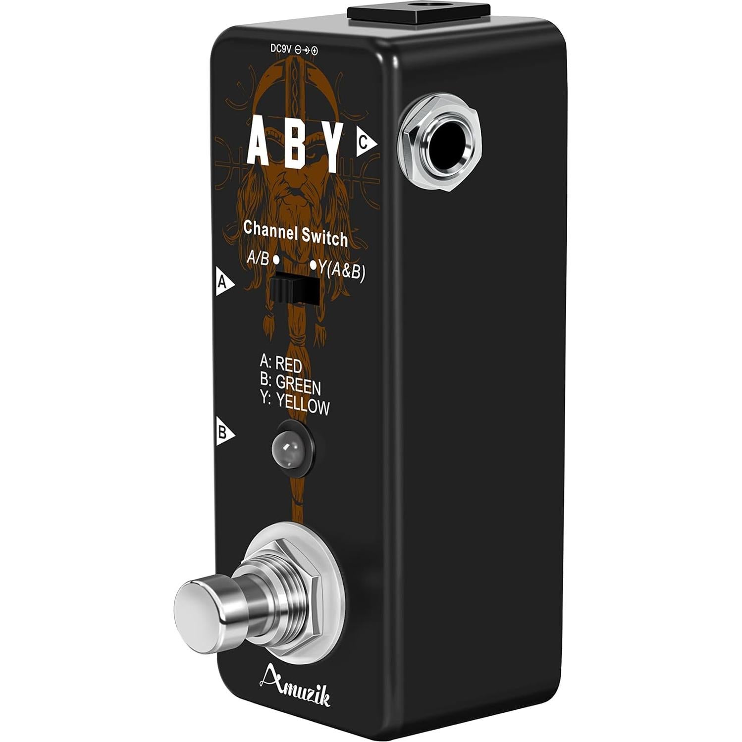 Pedal de Guitarra Amuzik ABY Box Selector True Bypass 9V