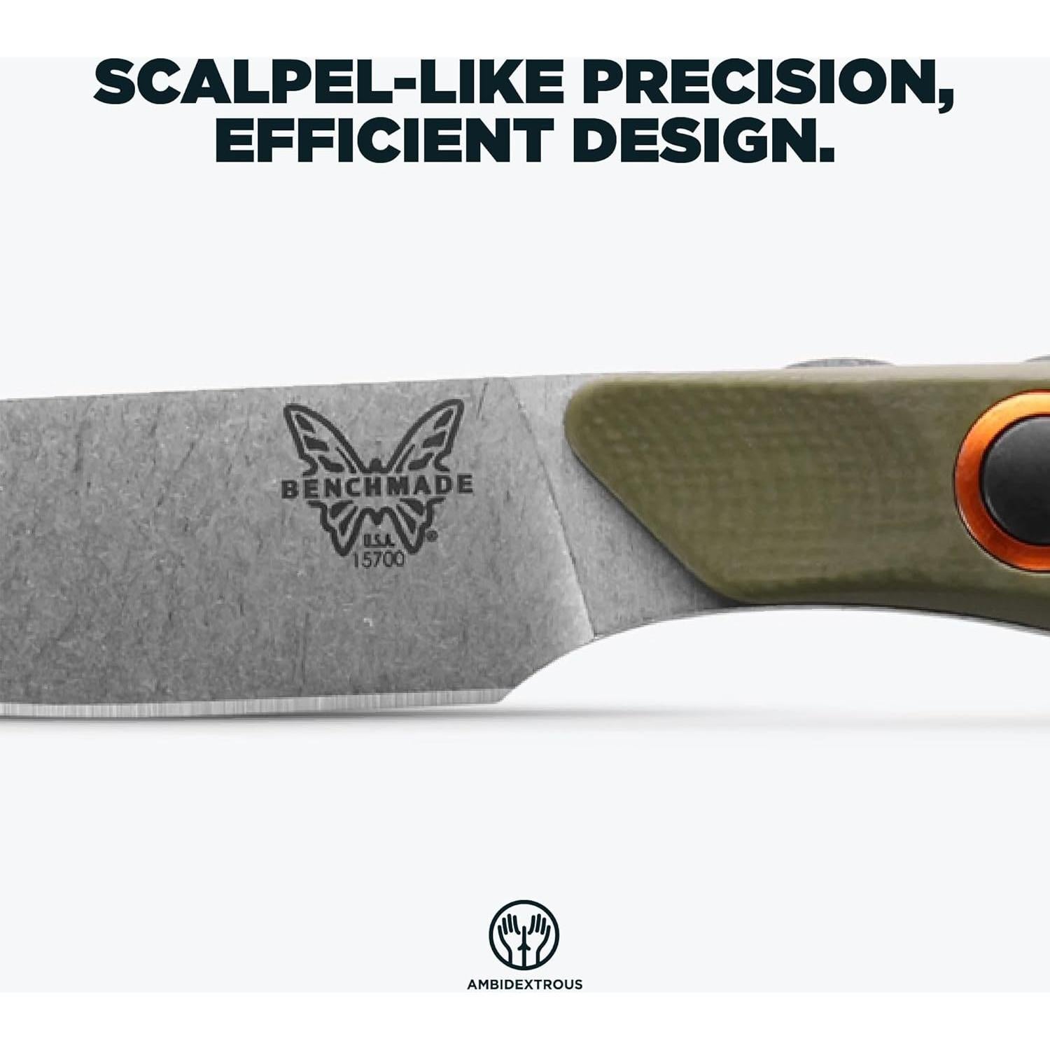 Cuchillo de Caza Benchmade Flyway 15700 Verde G10 6.86cm