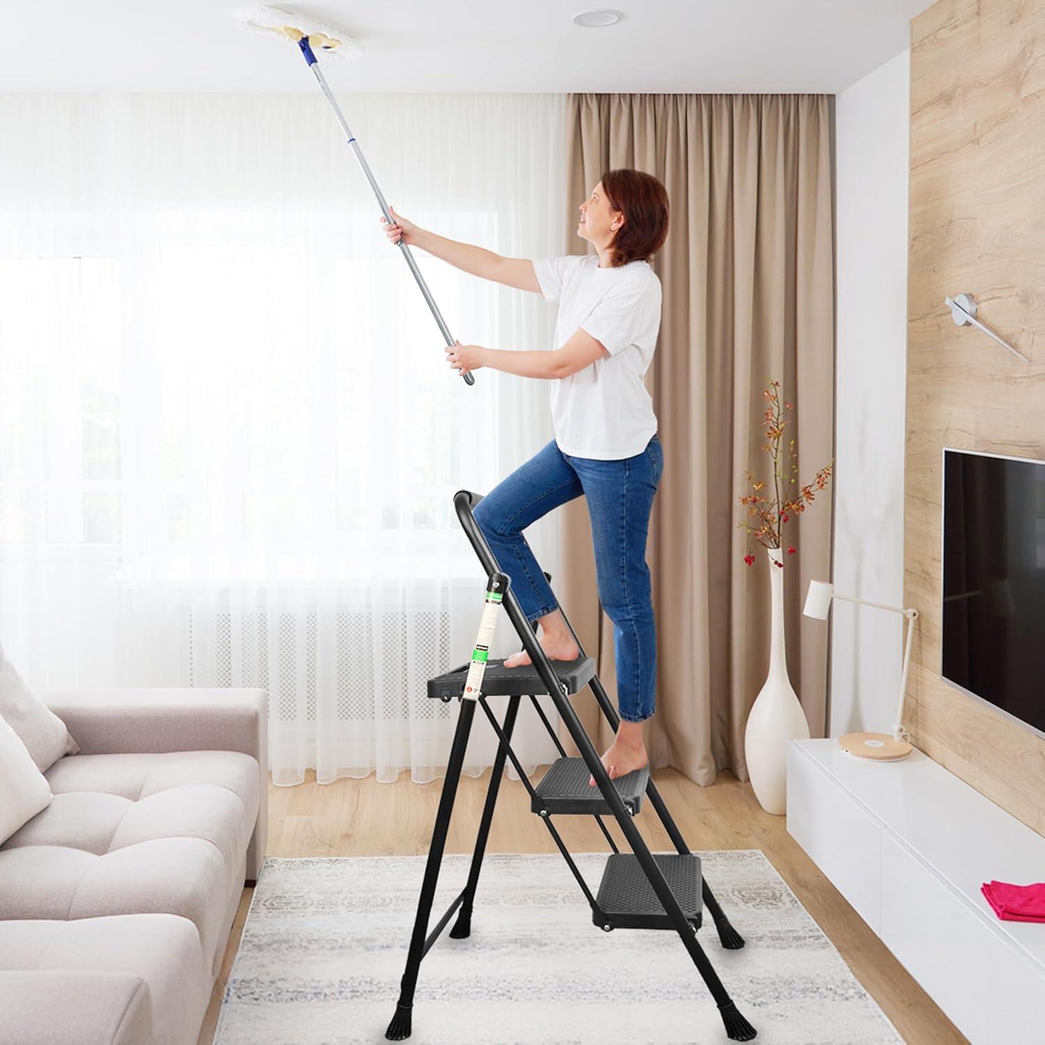 Escalera de 3 peldaños Arbusb Plegable Antideslizante