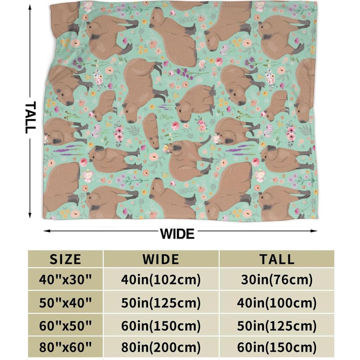 Manta de Flanela Capibara Vasietrng 127x101.6cm Suave
