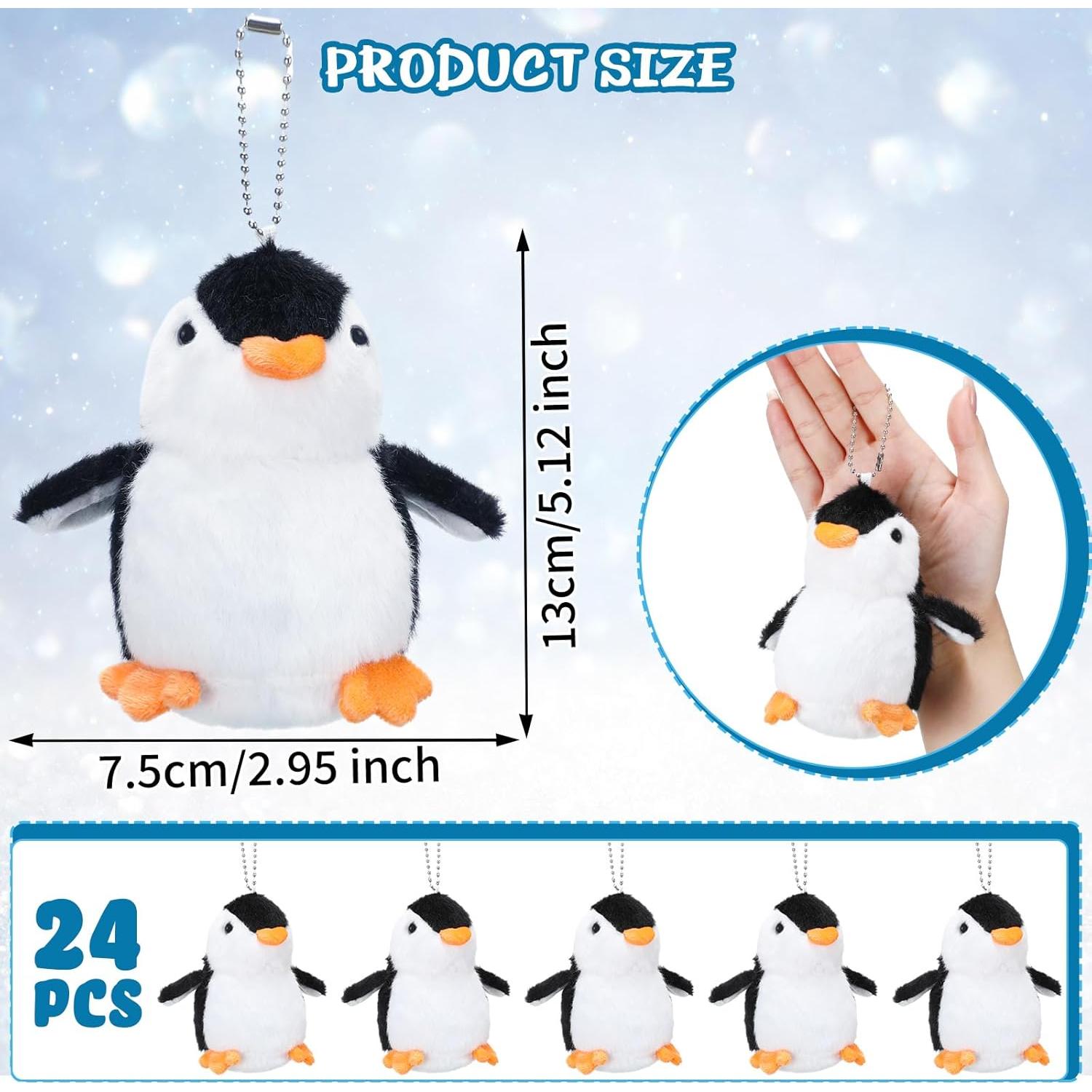 Shappy 24 Pcs Mini Peluche Pingüino 14 cm Regalos Invierno