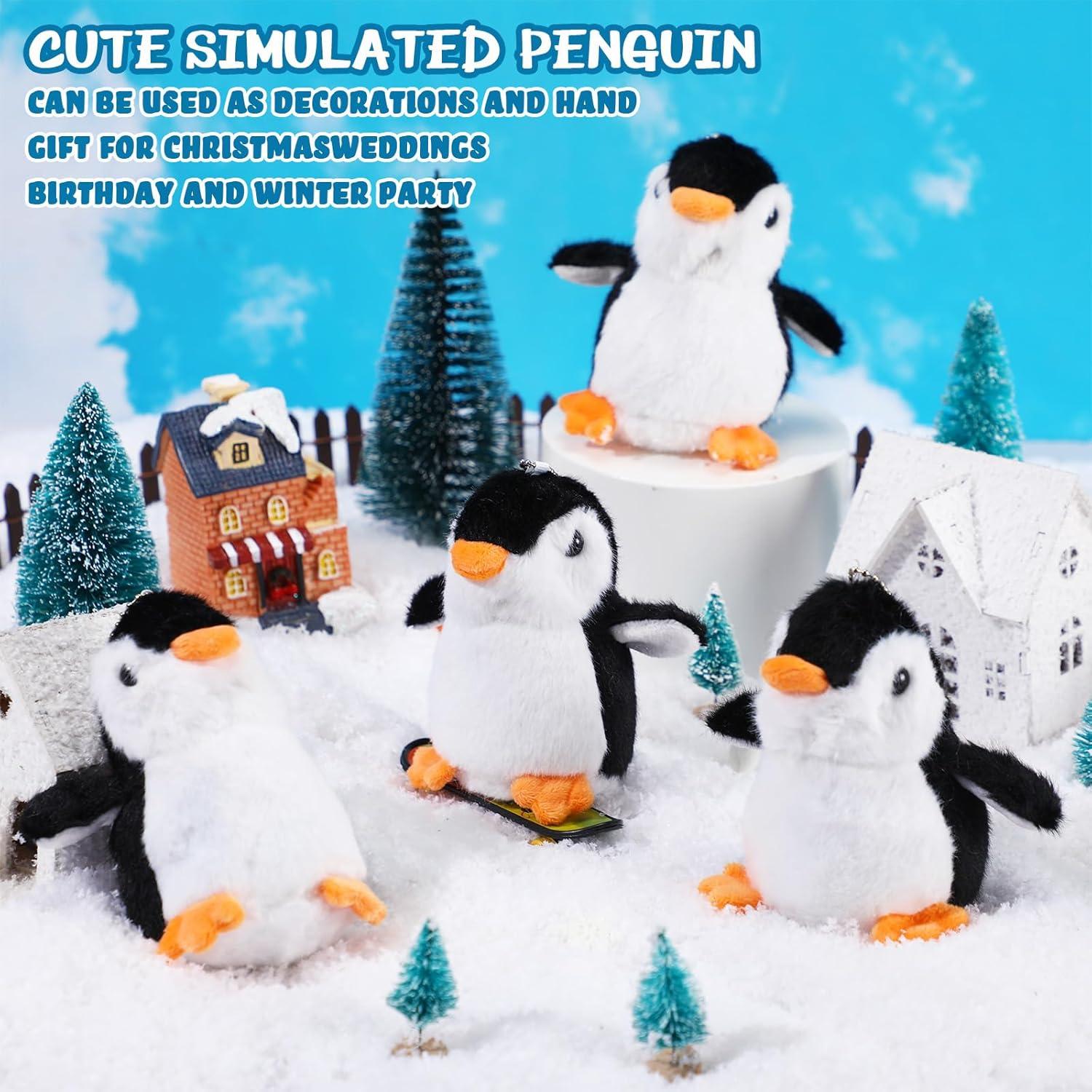 Shappy 24 Pcs Mini Peluche Pingüino 14 cm Regalos Invierno