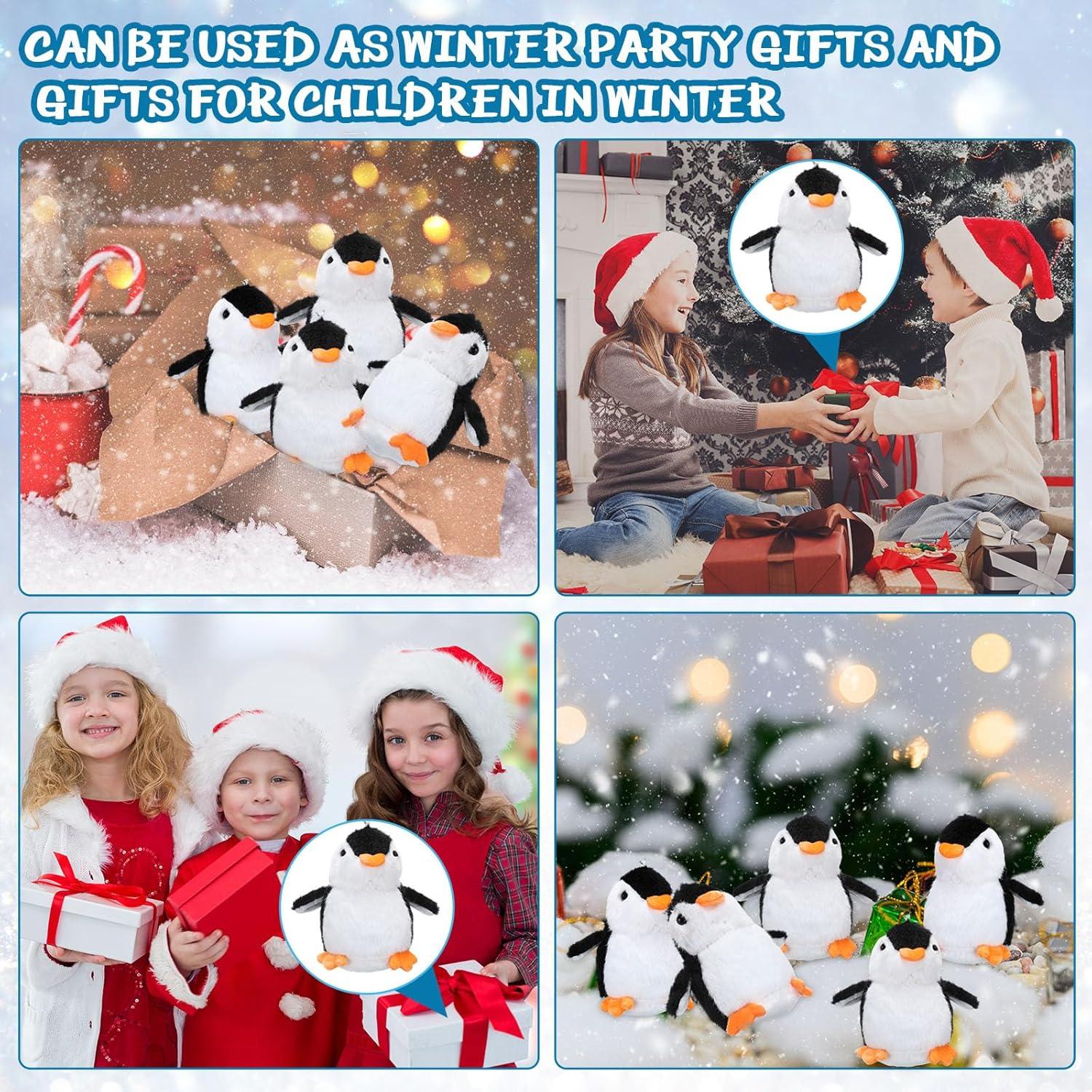 Shappy 24 Pcs Mini Peluche Pingüino 14 cm Regalos Invierno