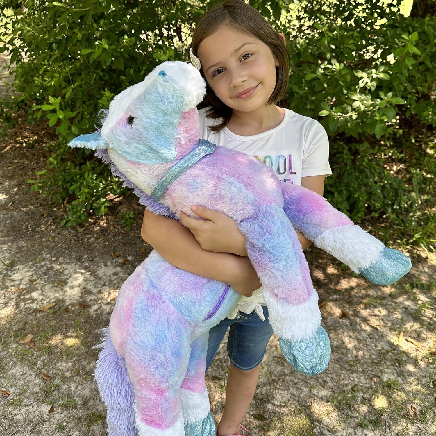 Caballo de Peluche Grande Tezituor 89 cm Azul Suave