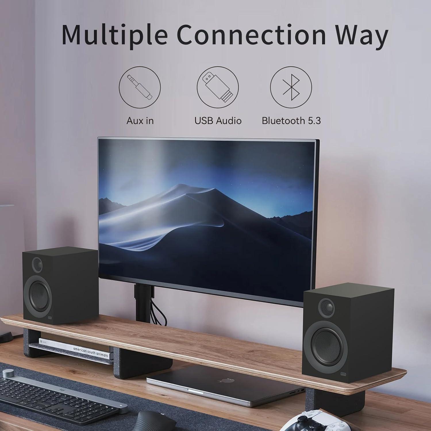 Altavoces de Estantería Bluetooth HOTMAY BS1 75W 4" Negro