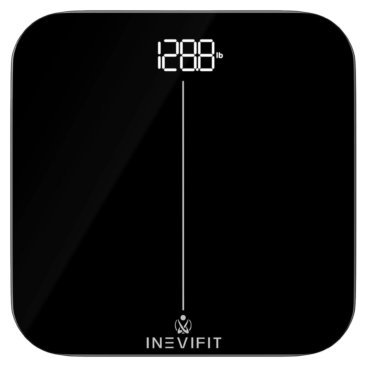 Báscula de Baño Digital INEVIFIT, 181.44 kg, Vidrio Templado