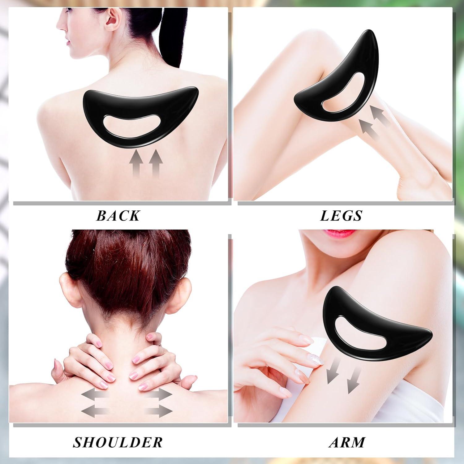 Juego de Herramientas Gua Sha Corporal BBTO - 2 Piezas Resina