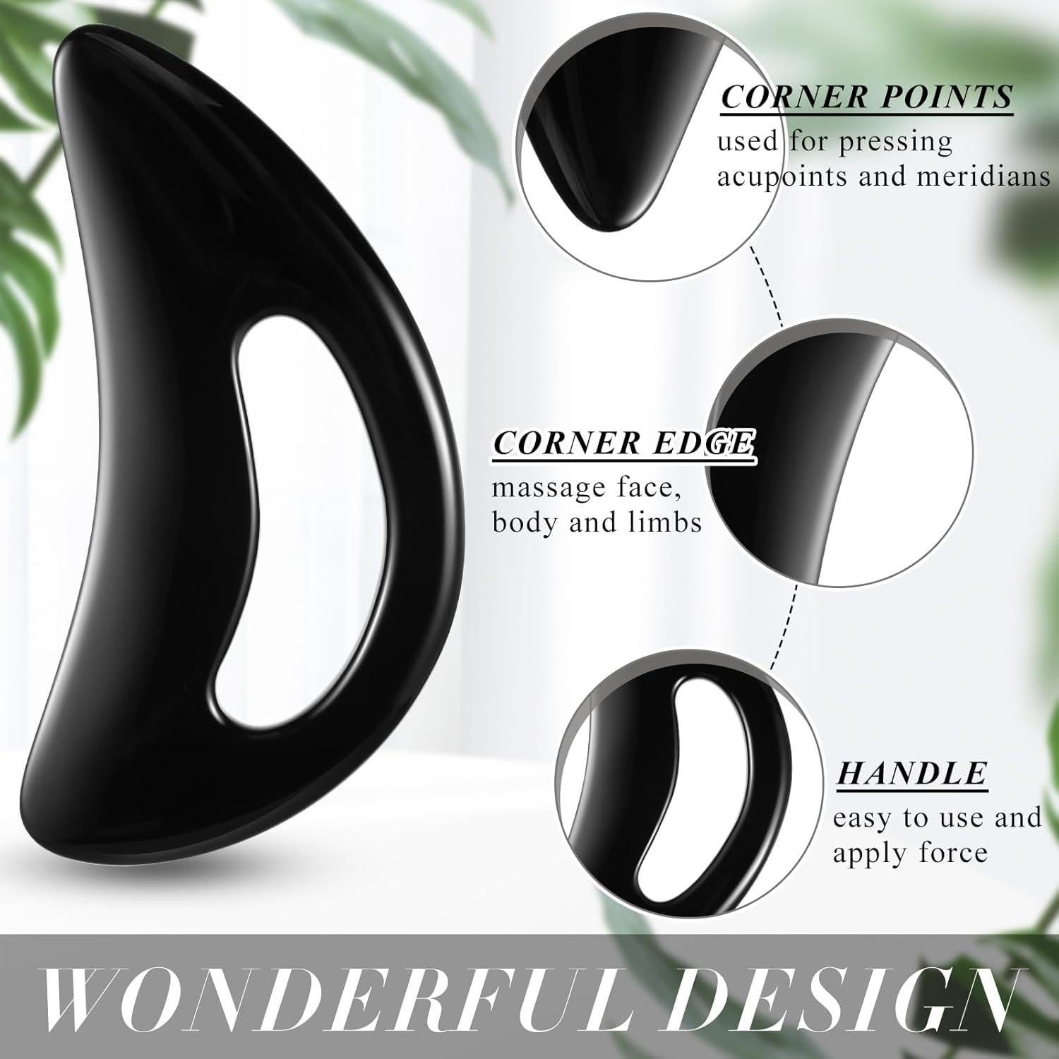 Juego de Herramientas Gua Sha Corporal BBTO - 2 Piezas Resina