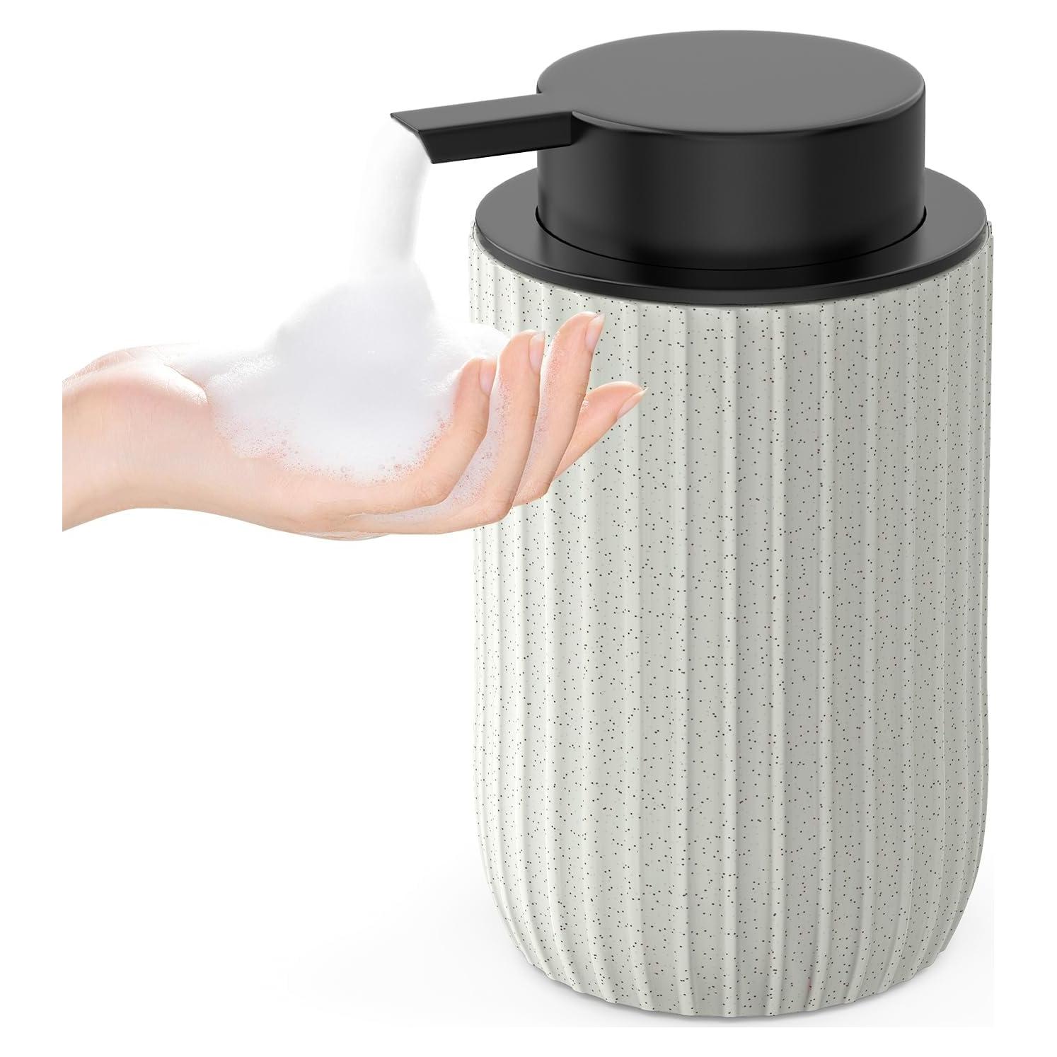 Dispensador de Jabón Espumoso Cerámico Beige 355 ml POSOSTO