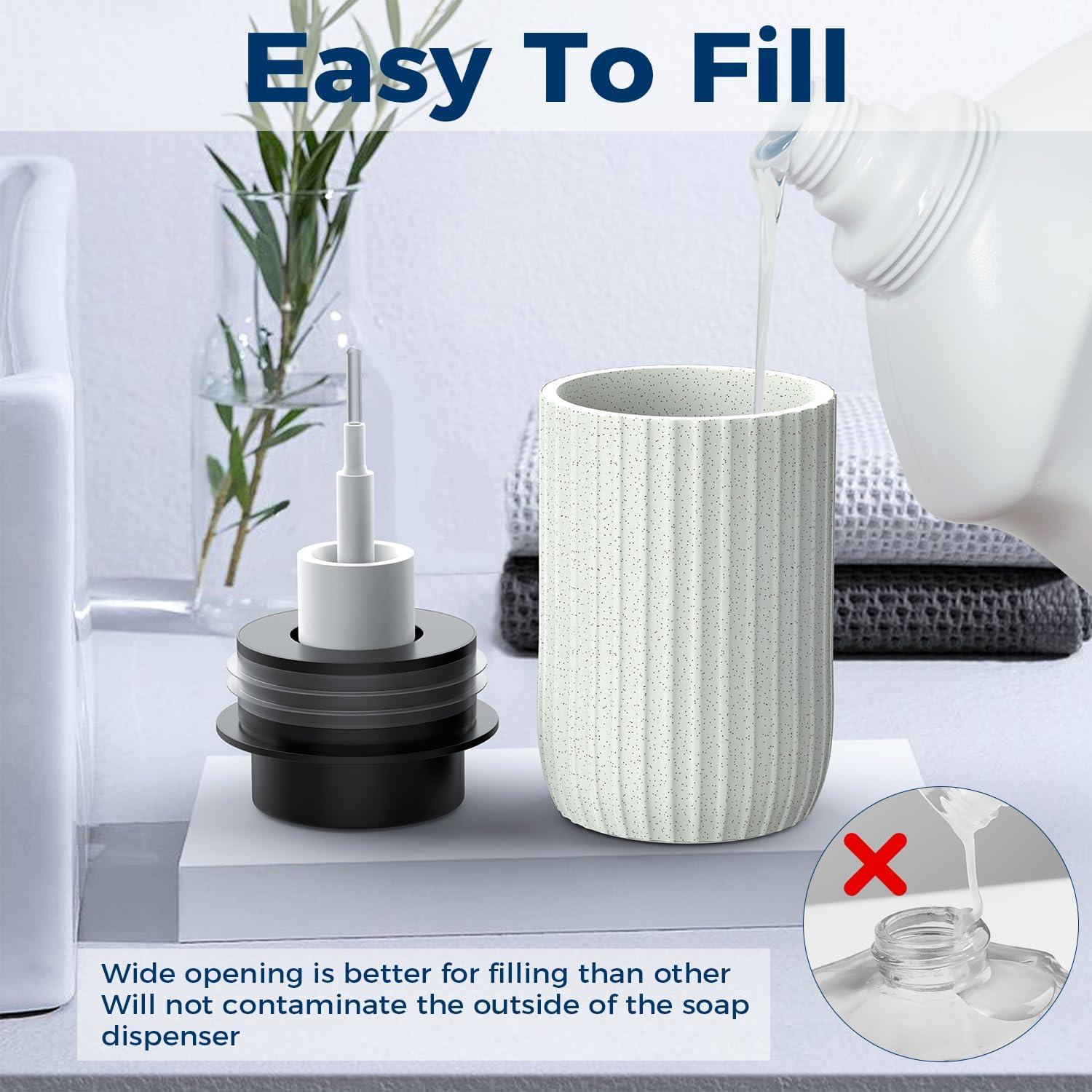 Dispensador de Jabón Espumoso Cerámico Beige 355 ml POSOSTO