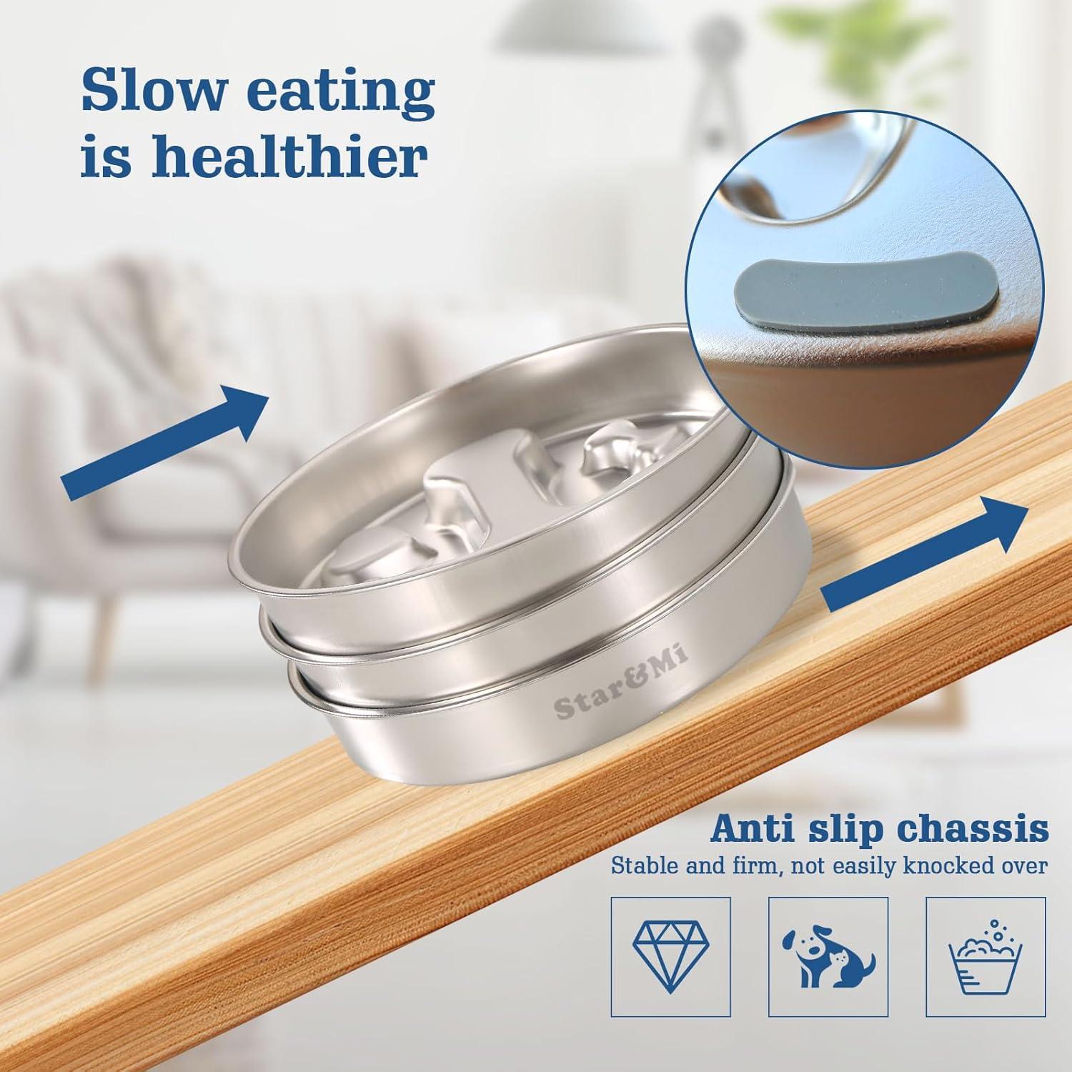 Cuenco de Alimentación Lenta Acero Inoxidable Star&Mi 2 Tazas