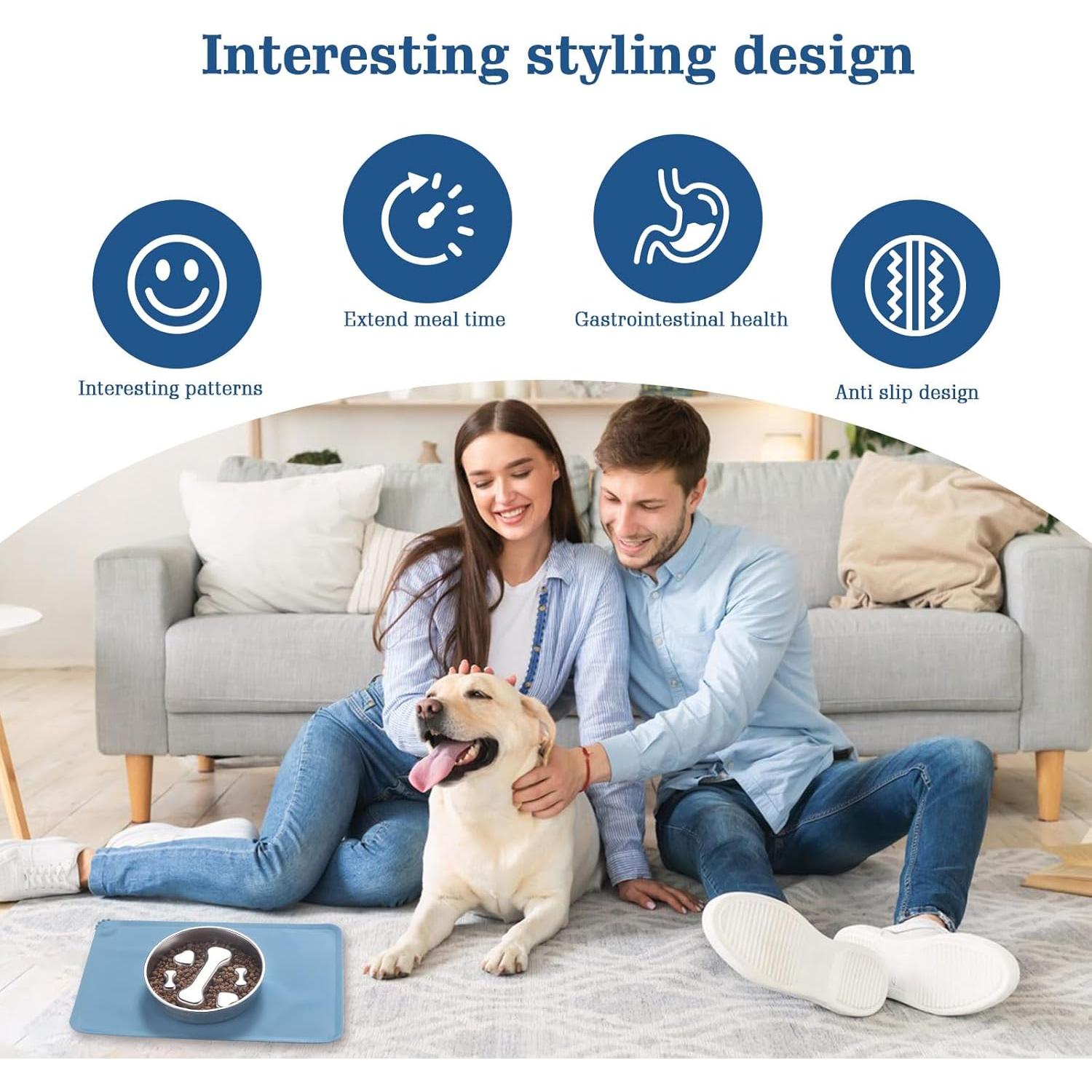 Cuenco de Alimentación Lenta Acero Inoxidable Star&Mi 2 Tazas