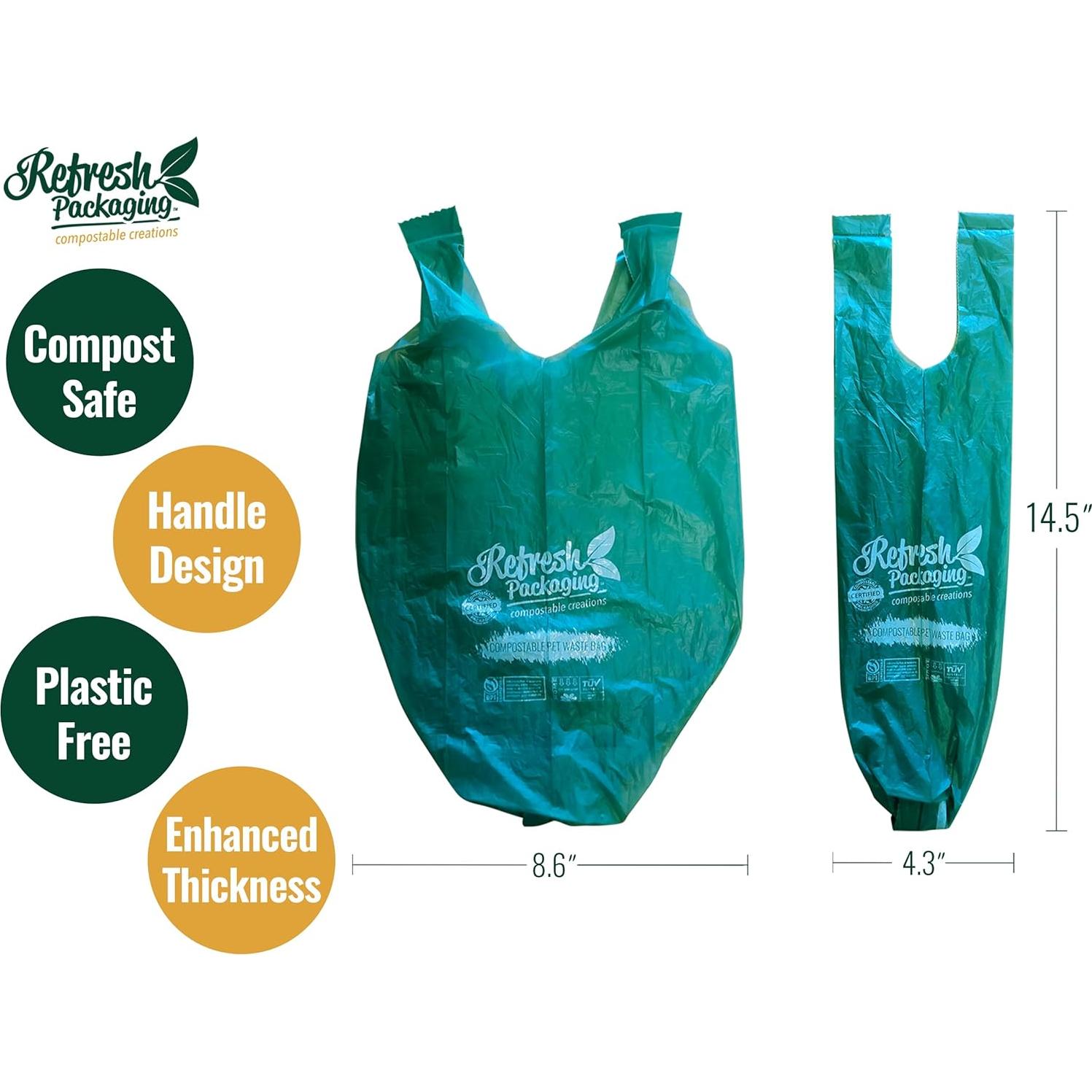 Bolsas Compostables para Excremento de Mascotas Refresh - 120 Unidades