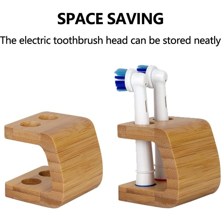 Soporte de Bambú para Cabezas de Cepillo de Dientes Tookie - 2 Ranuras