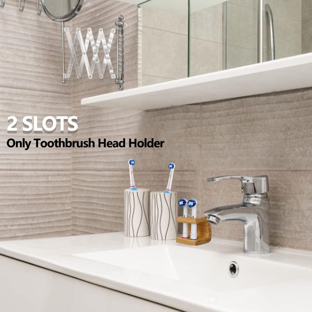 Soporte de Bambú para Cabezas de Cepillo de Dientes Tookie - 2 Ranuras