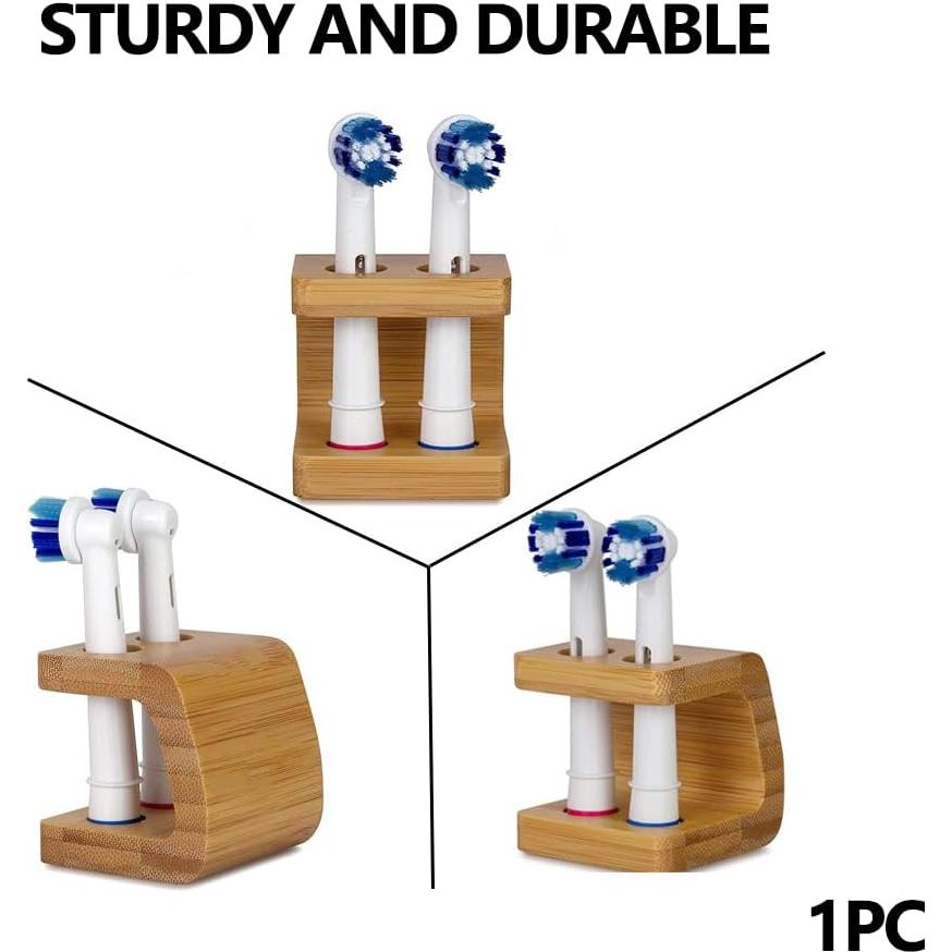 Soporte de Bambú para Cabezas de Cepillo de Dientes Tookie - 2 Ranuras