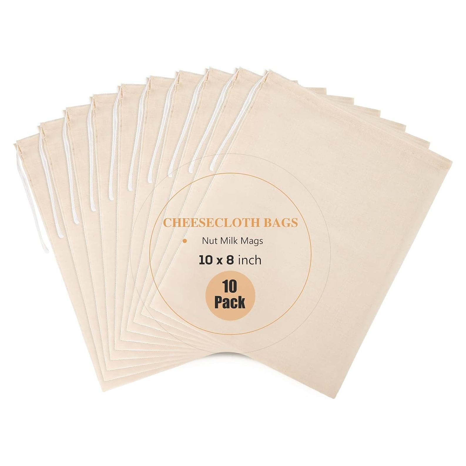 Paquete de 10 bolsas de leche de nuez Chielor 20x25 cm