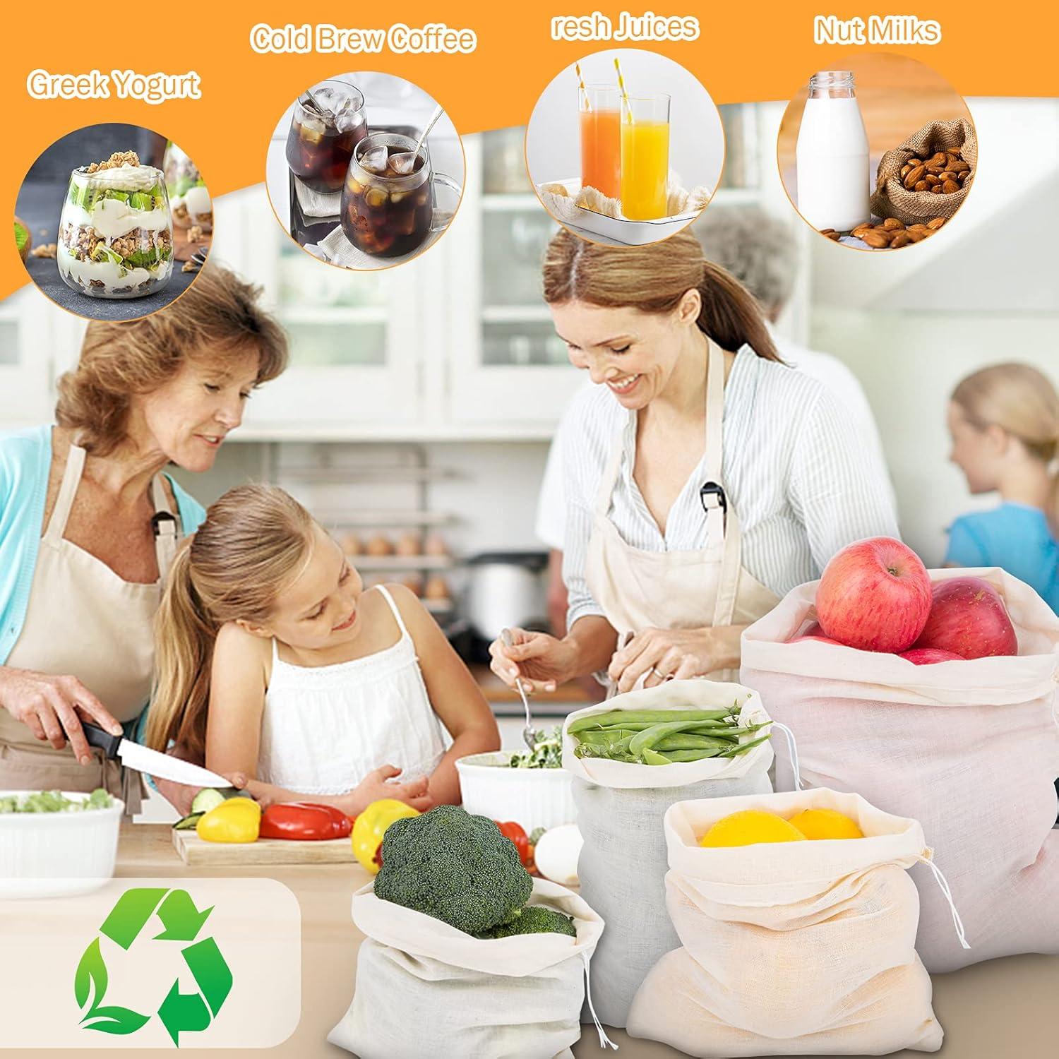 Paquete de 10 bolsas de leche de nuez Chielor 20x25 cm