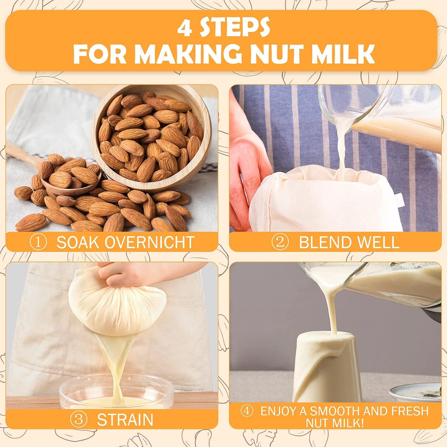 Paquete de 10 bolsas de leche de nuez Chielor 20x25 cm